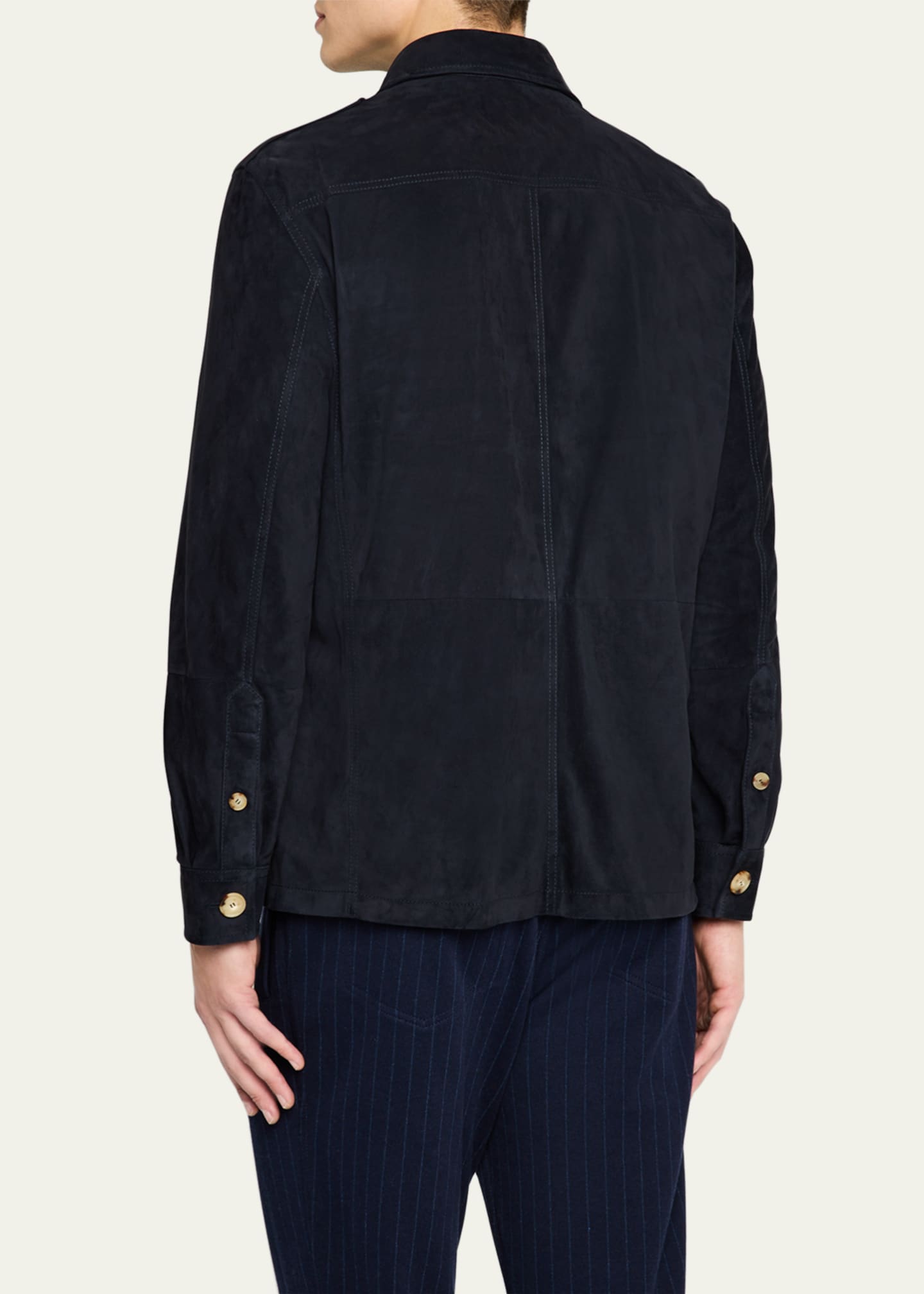 Brunello Cucinelli Men's Suede Field Jacket Image 3 of 4