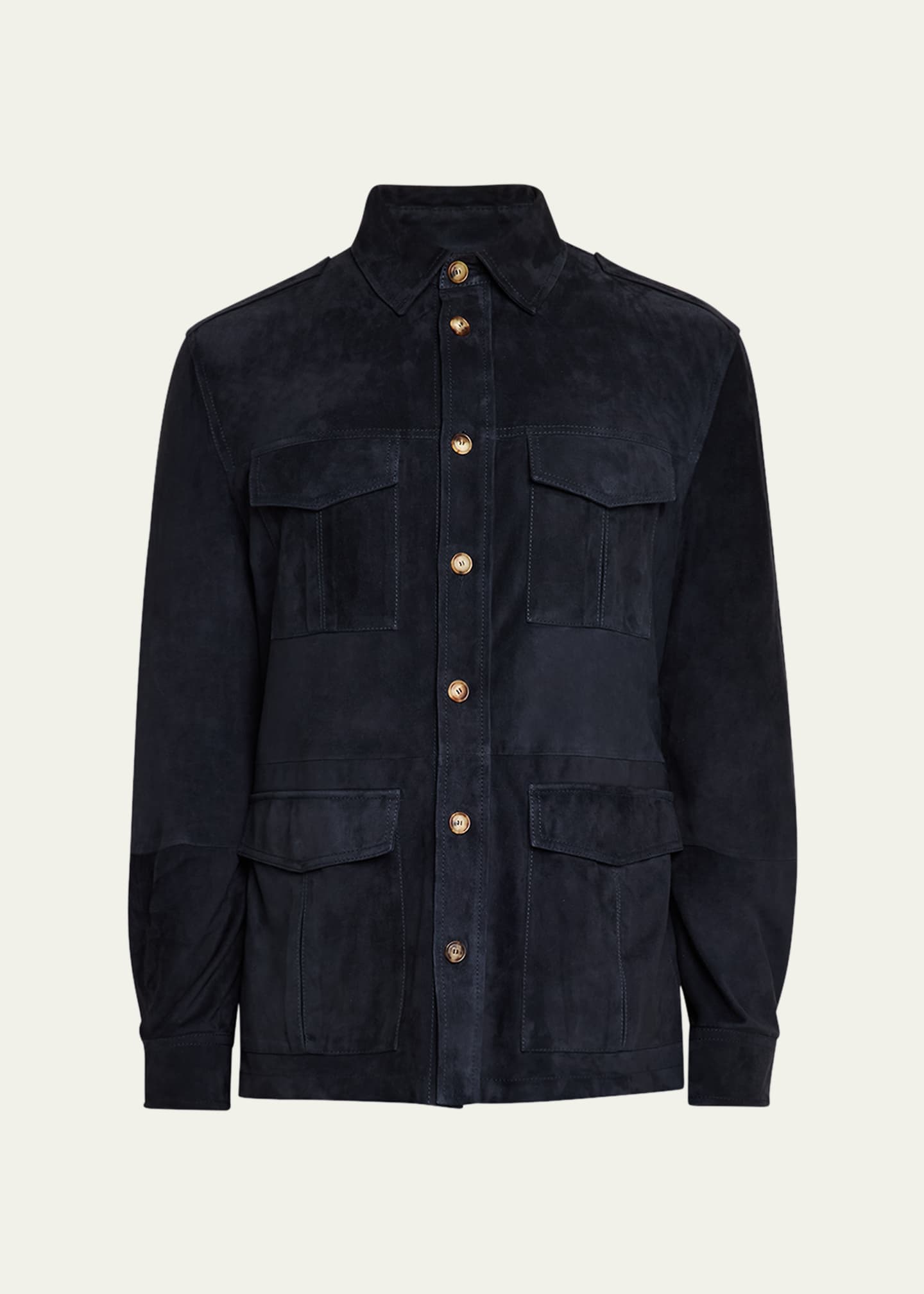 Brunello Cucinelli Men's Suede Field Jacket Image 1 of 4