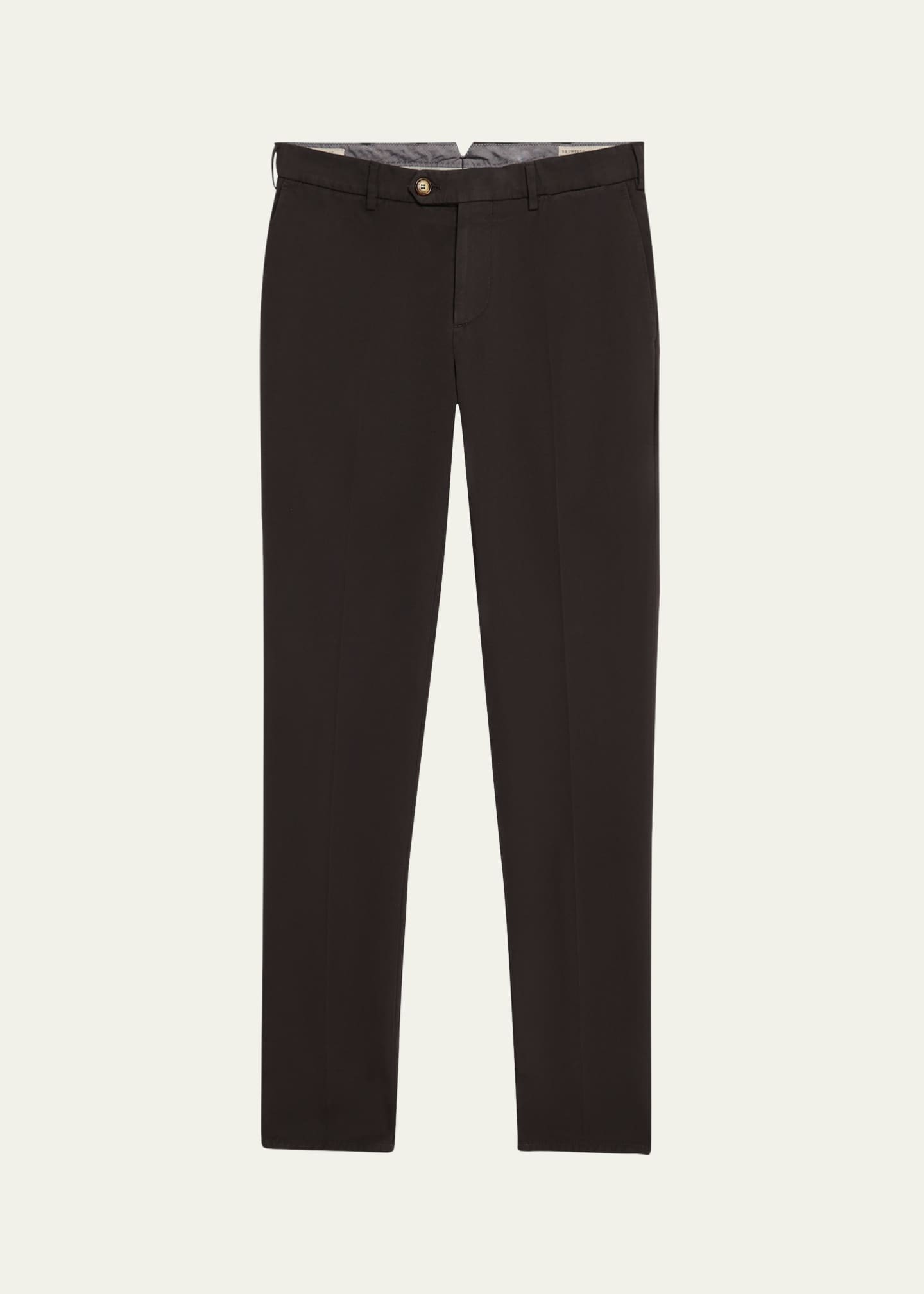Brunello Cucinelli Men's Slim Flat-Front Pants Image 1 of 5