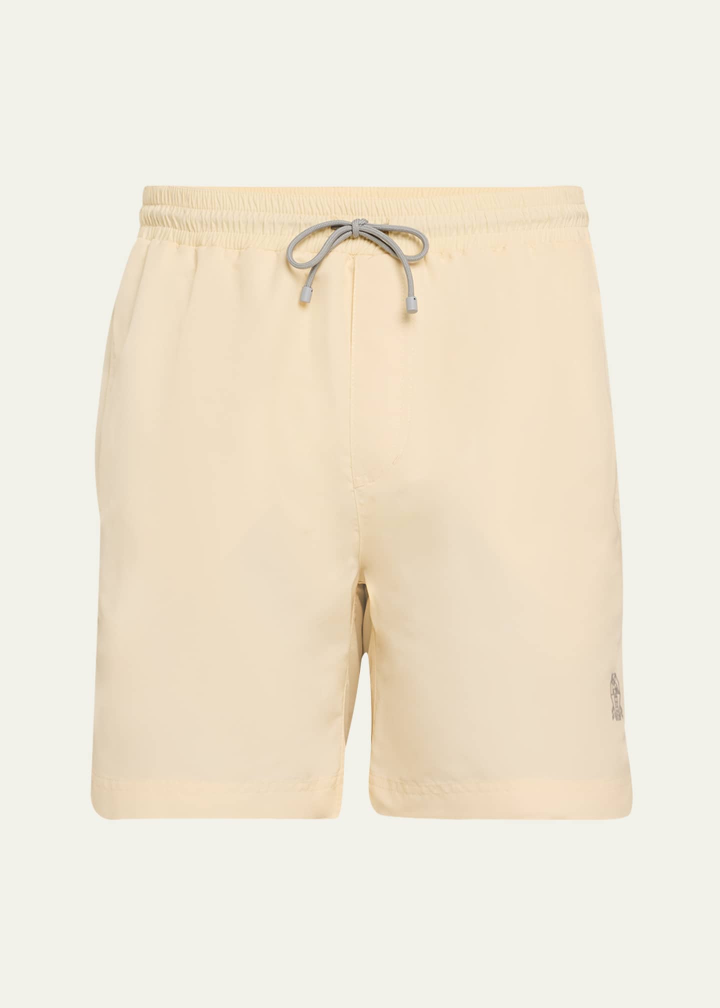 Brunello Cucinelli Men's Solid Swim Trunks Image 1 of 5