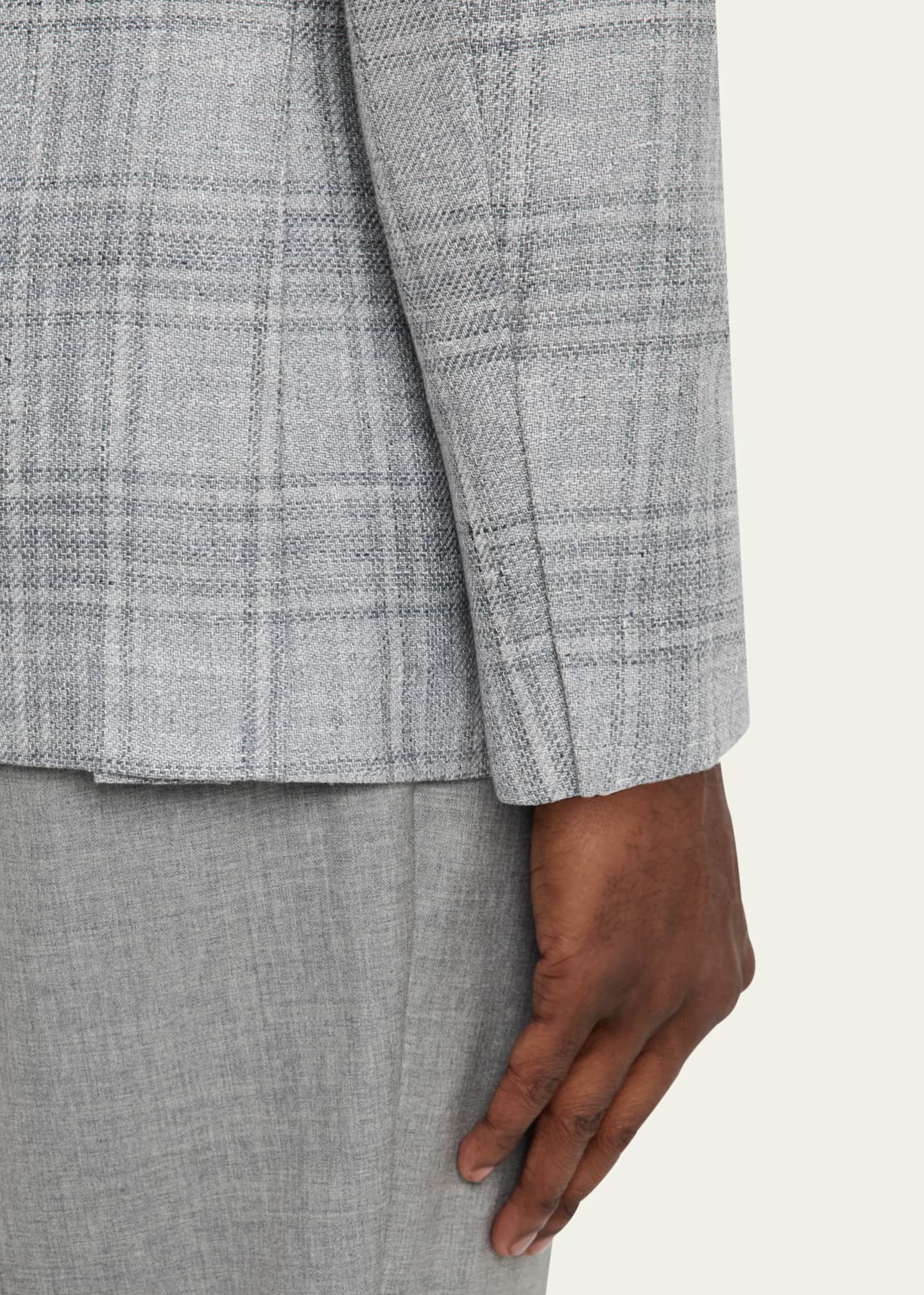 Brunello Cucinelli Men's Plaid Single-Breasted Sport Coat Image 7 of 7
