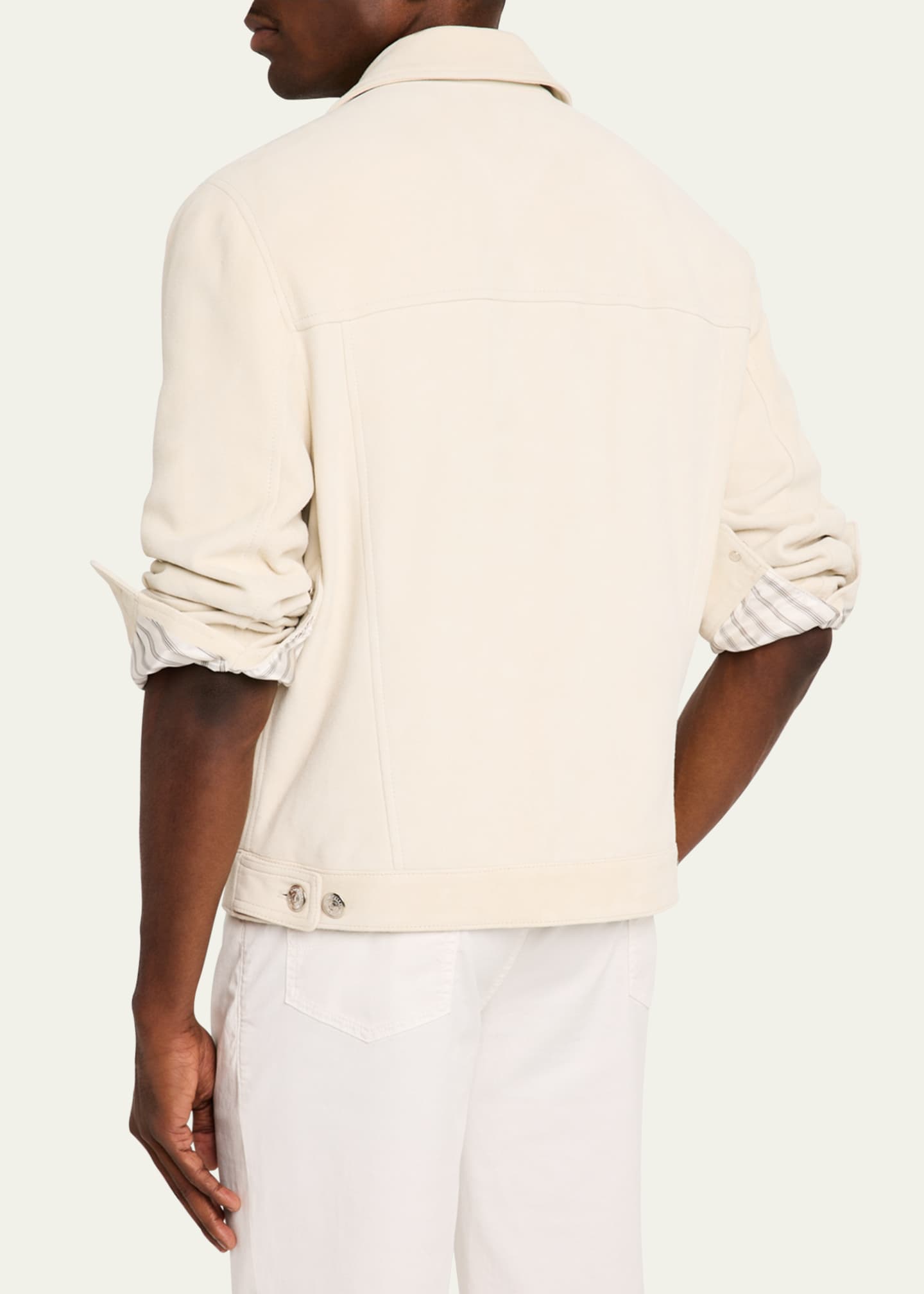 Brunello Cucinelli Men's Suede Shirt Jacket Image 3 of 5