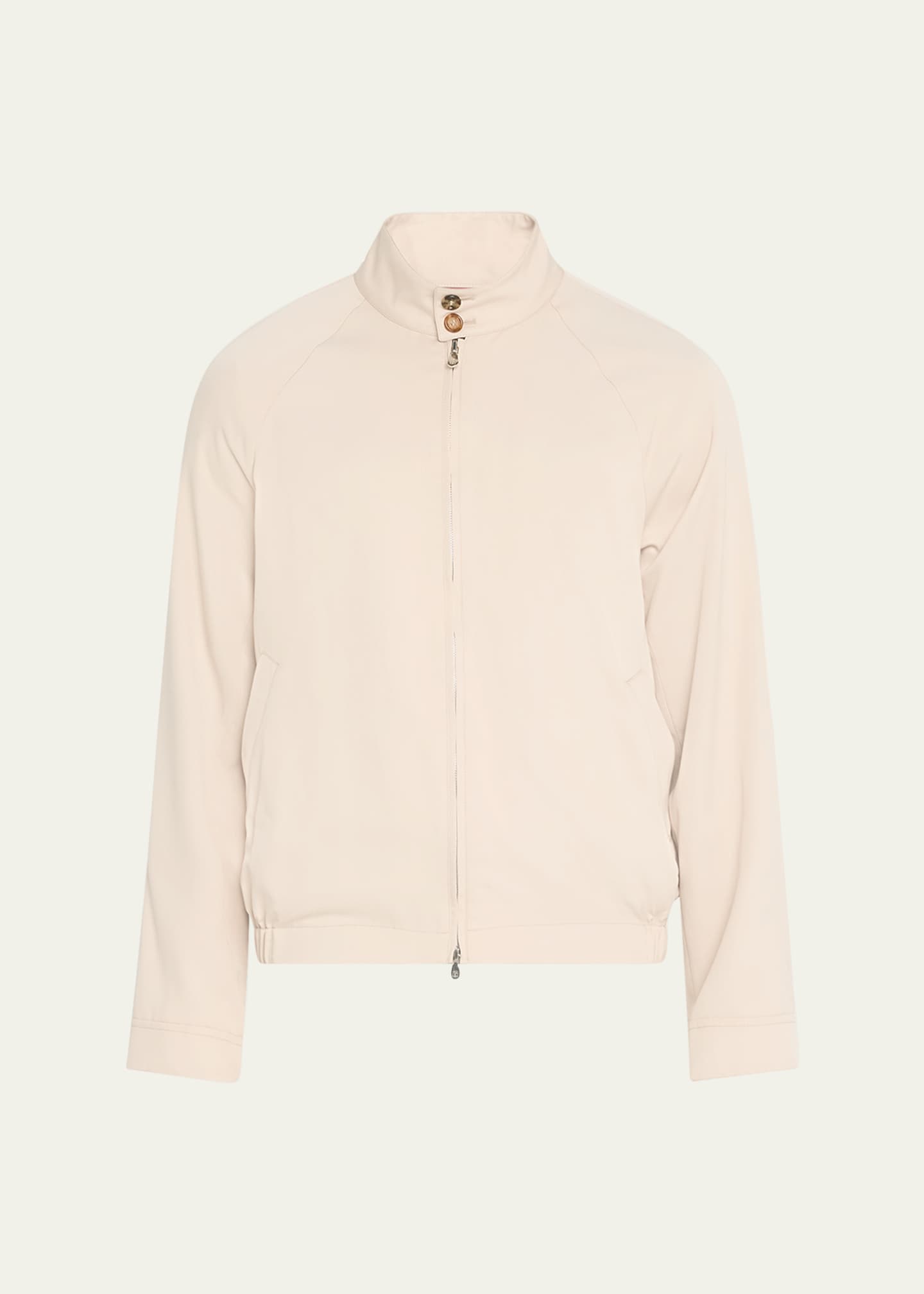 Brunello Cucinelli Men's Silk Full-Zip Blouson Image 1 of 5