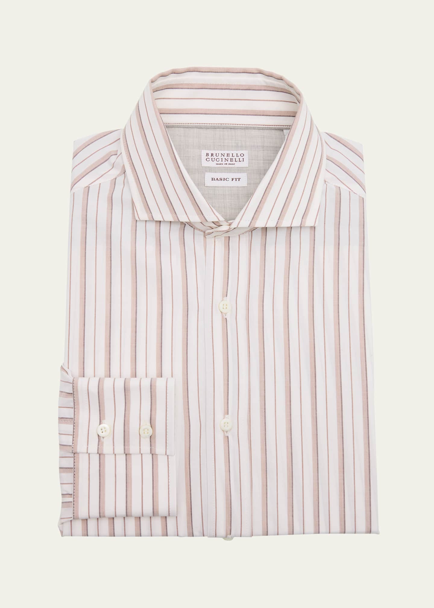 Tシャツ・カットソー BRUNELLO CUCINELLI Brunello Cucinelli Striped Shirt Brunello Cucinelli Striped Cotton Shirt | White | FARFETCH