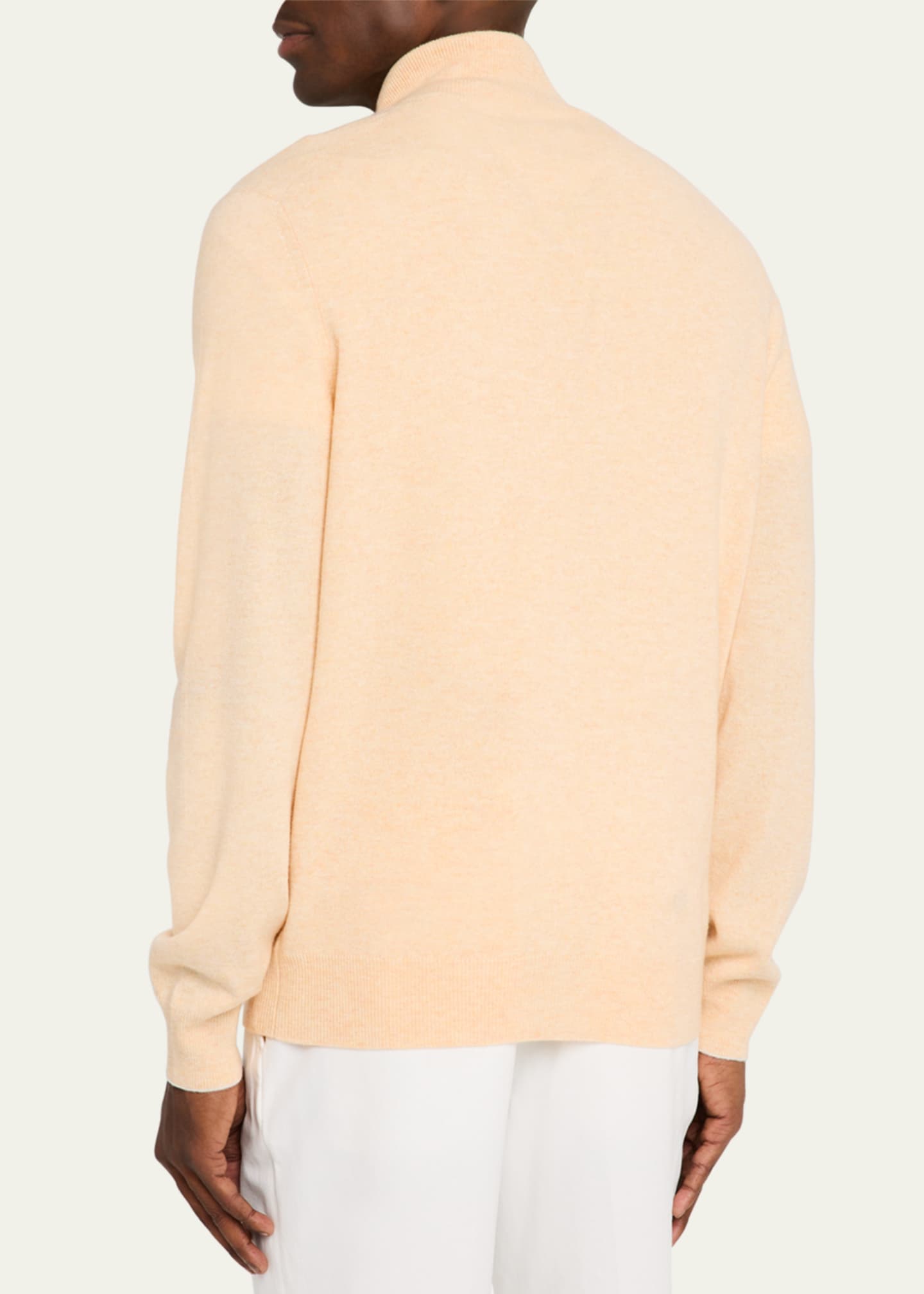Brunello Cucinelli Men's Cashmere Half-Zip Sweater Image 3 of 5