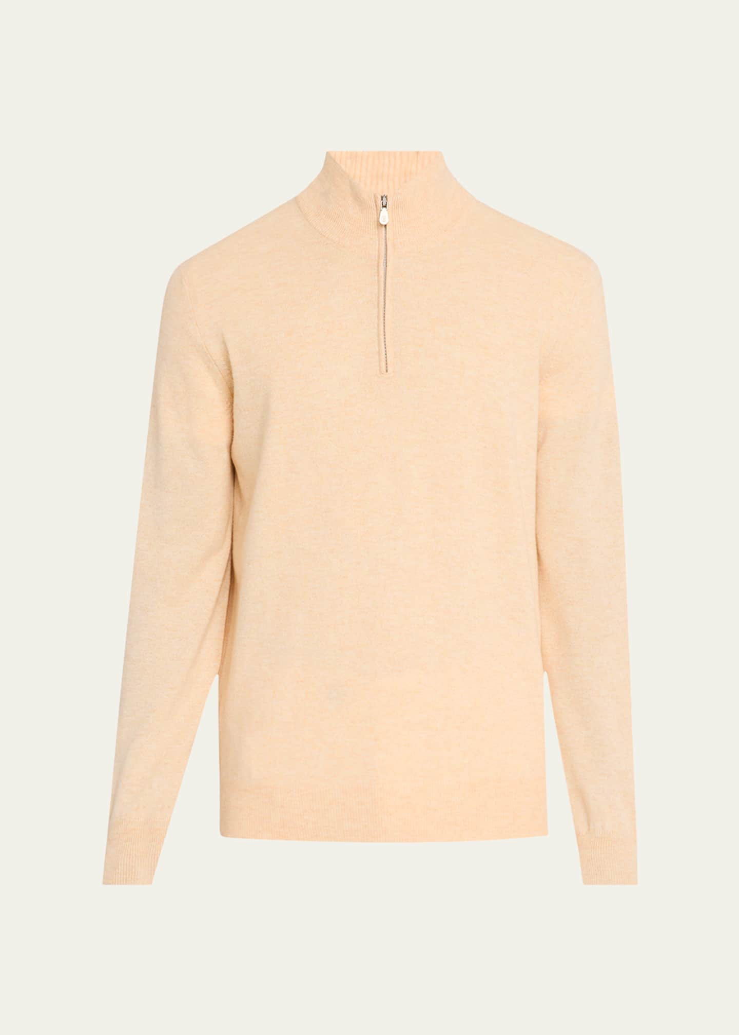 Brunello Cucinelli Men's Cashmere Half-Zip Sweater Image 1 of 5
