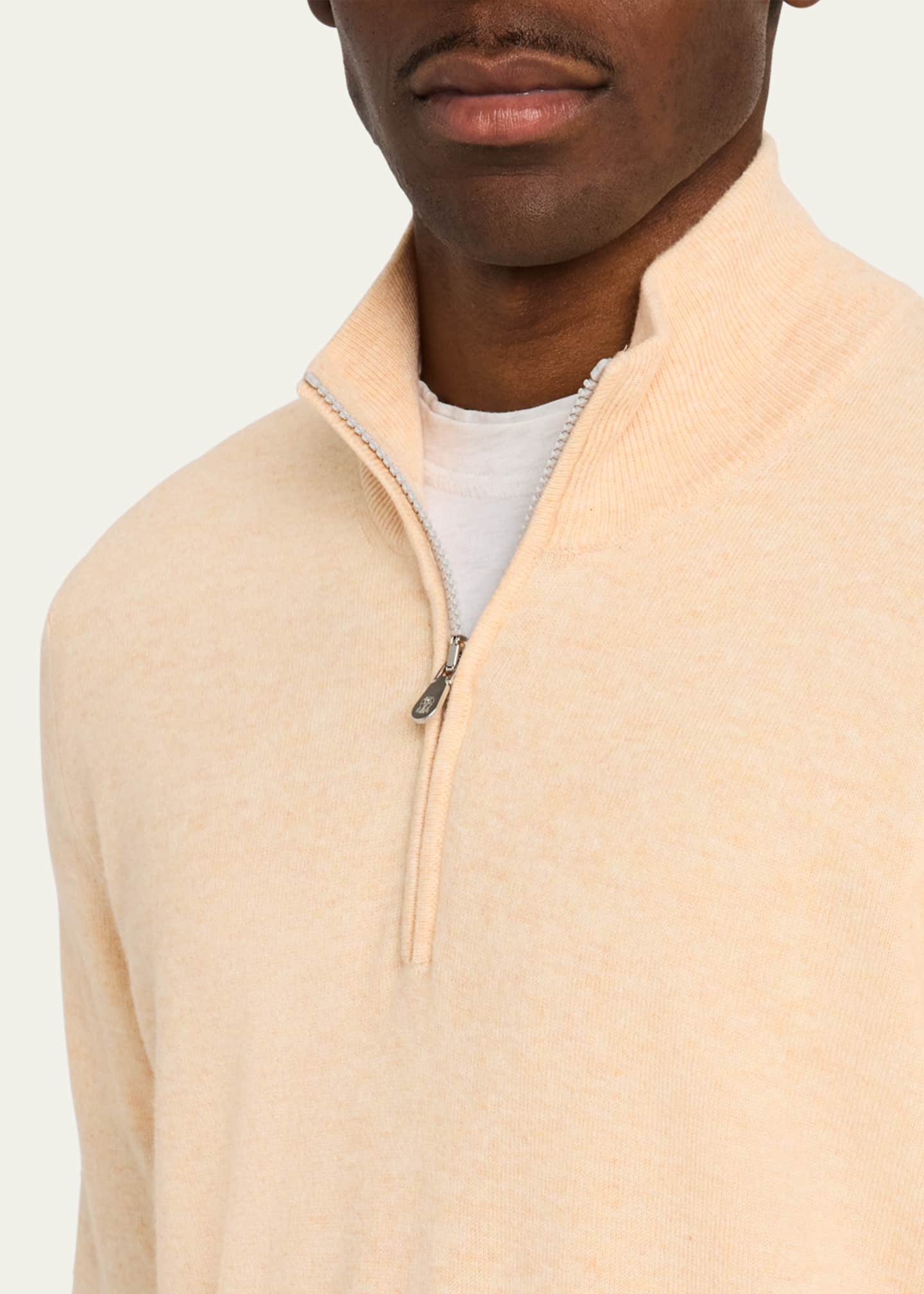 Brunello Cucinelli Men's Cashmere Half-Zip Sweater Image 5 of 5