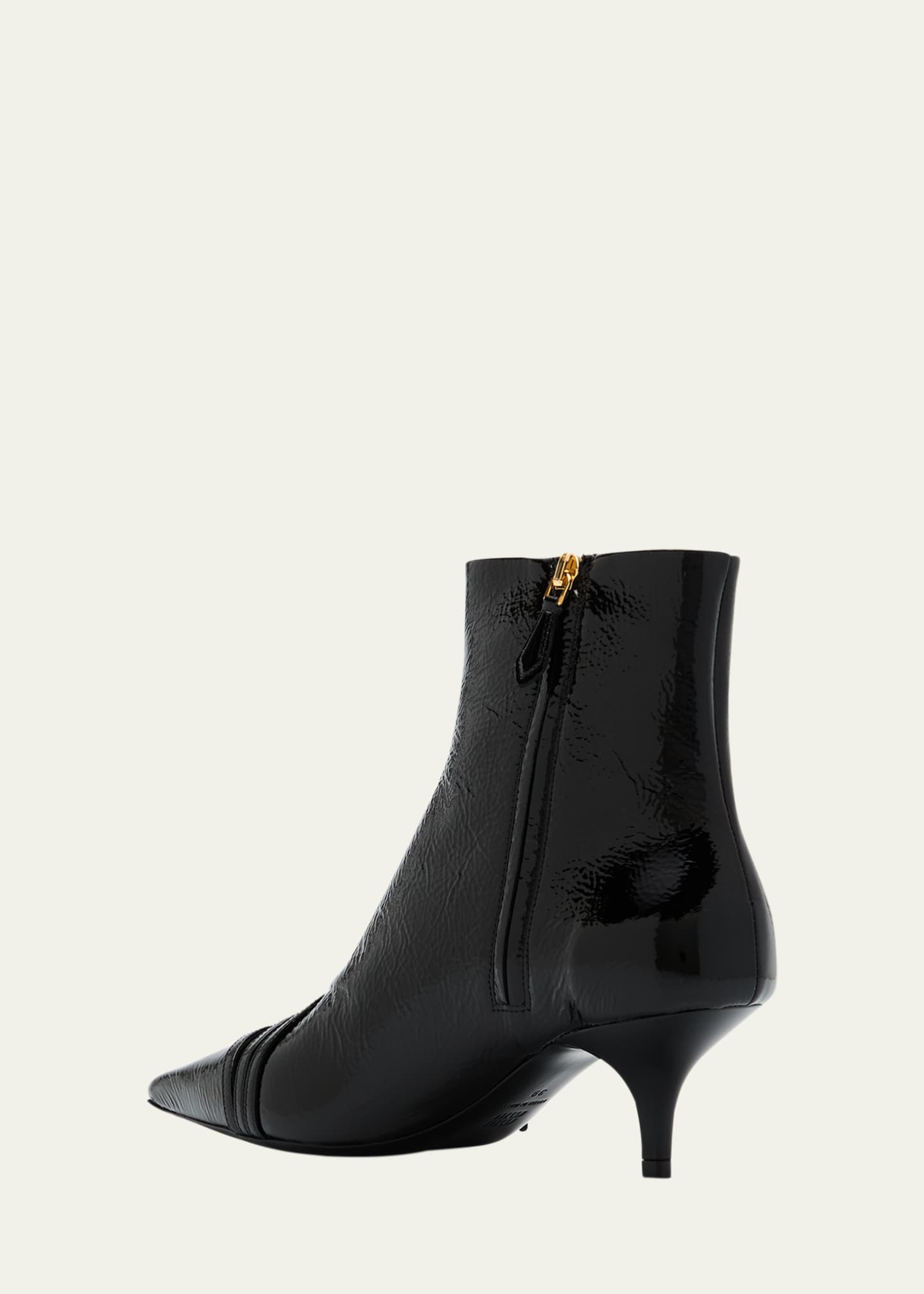Leather Buckle Trio Ankle Booties