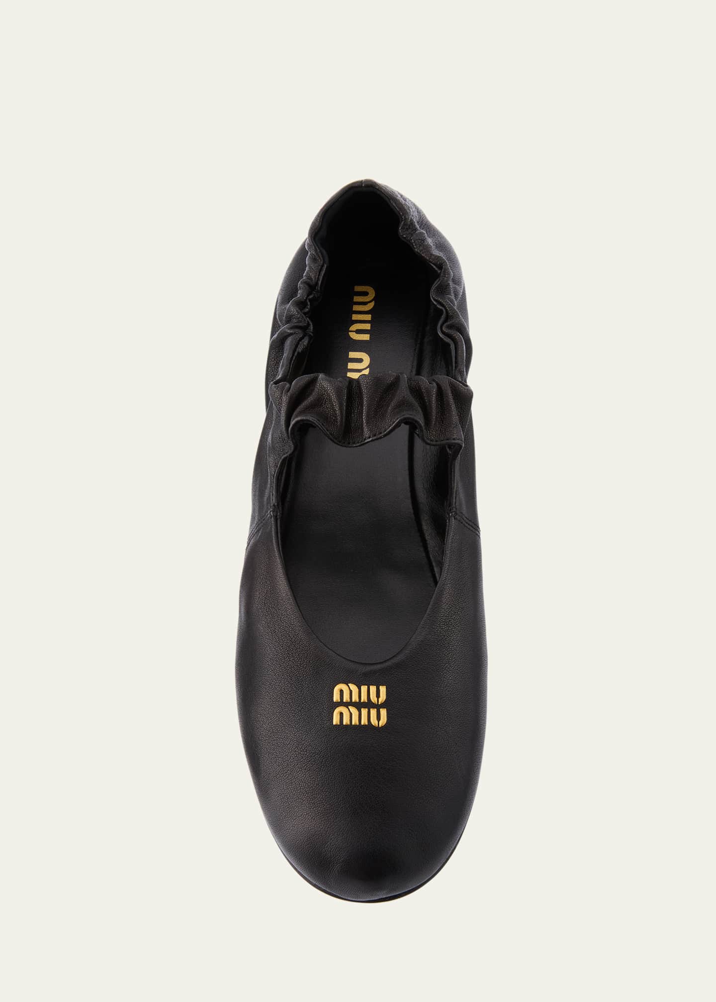Miu Miu Leather Band Ballerina Flats Image 6 of 6