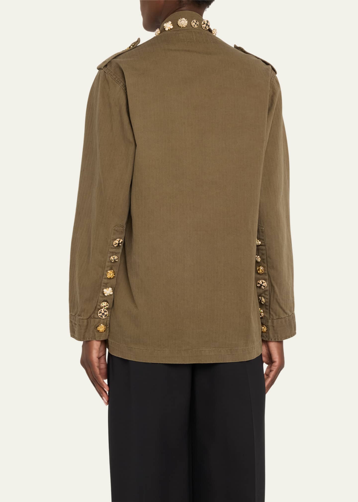 Libertine Button Luxe Vintage French Military Jacket Image 3 of 5