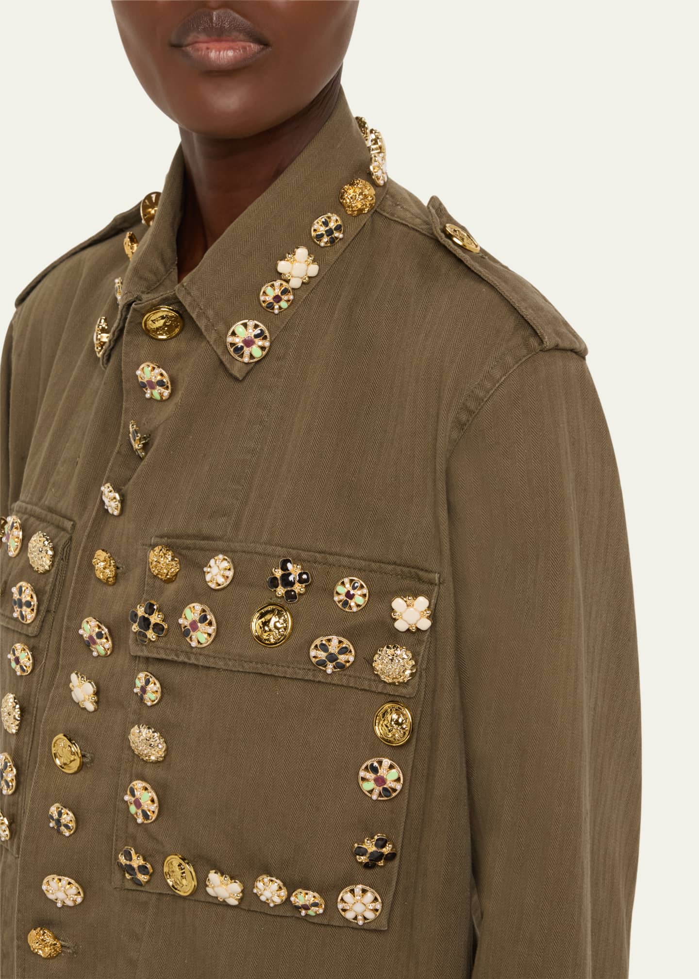 Libertine Button Luxe Vintage French Military Jacket Image 5 of 5