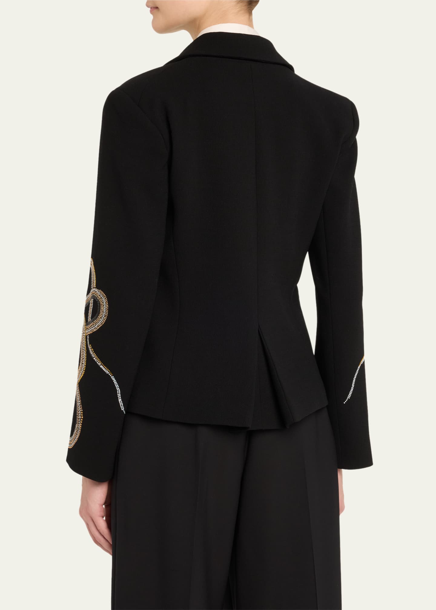 Libertine Reptilian Single-Breasted Short Blazer Image 3 of 5