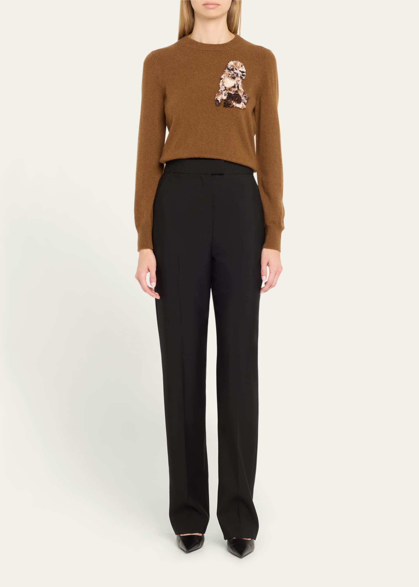 Libertine Westminster Embroidered Shrunken Cashmere Sweater Image 2 of 5