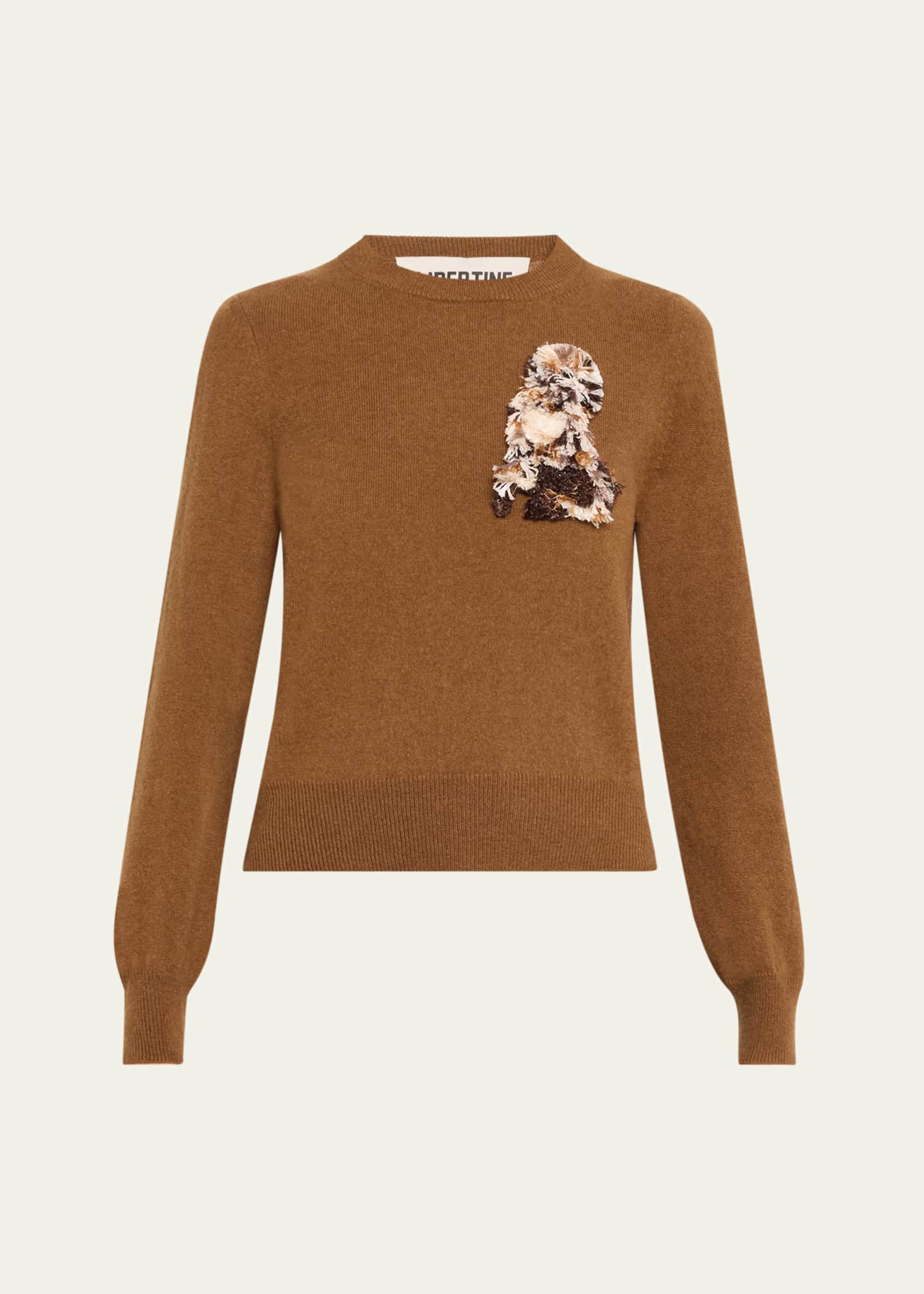Libertine Westminster Embroidered Shrunken Cashmere Sweater Image 1 of 5