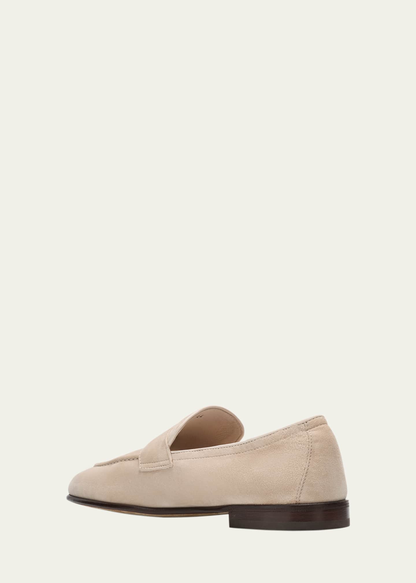 Brunello Cucinelli Men's Suede Penny Loafers Image 4 of 6