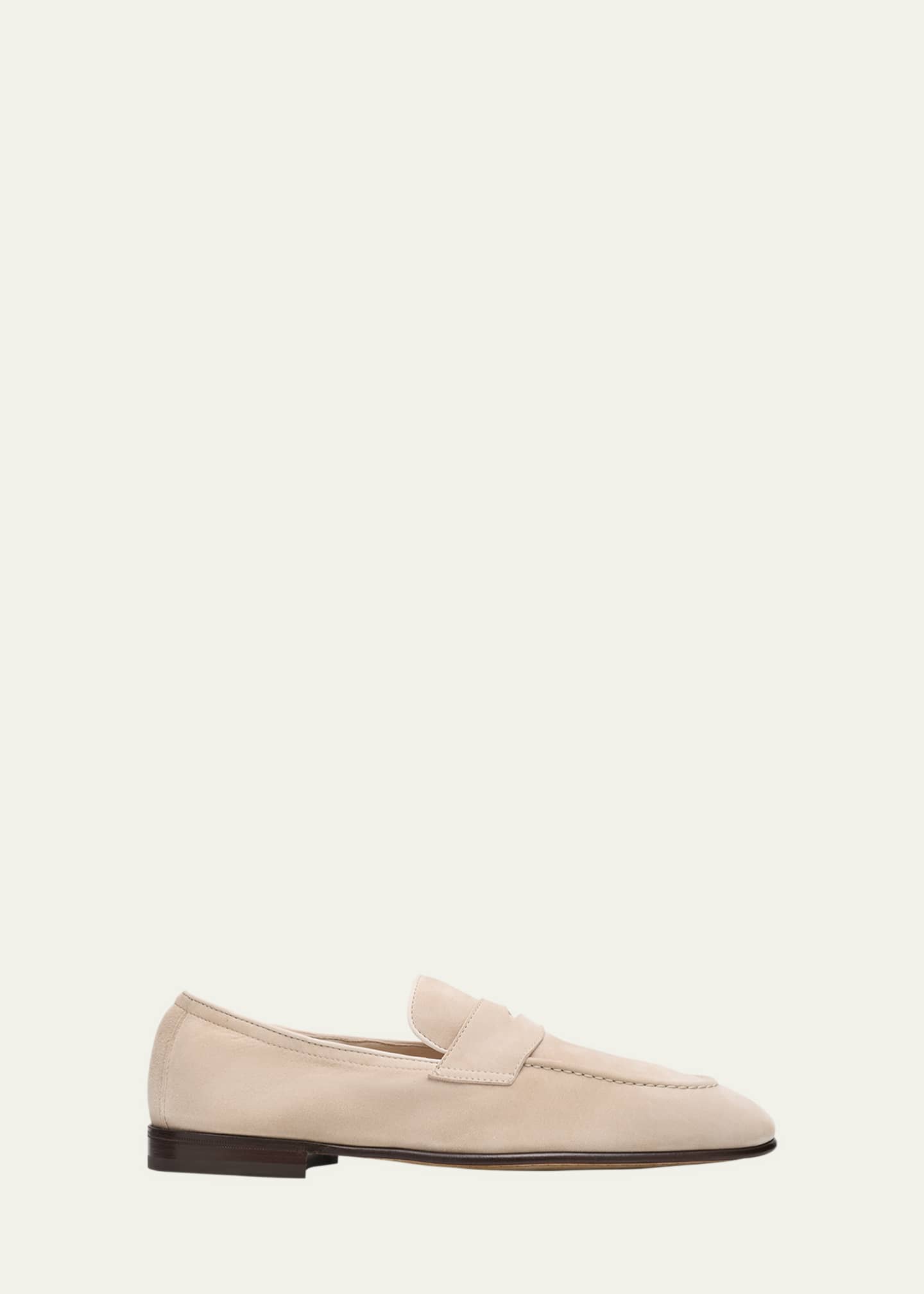 Brunello Cucinelli Men's Suede Penny Loafers Image 1 of 6