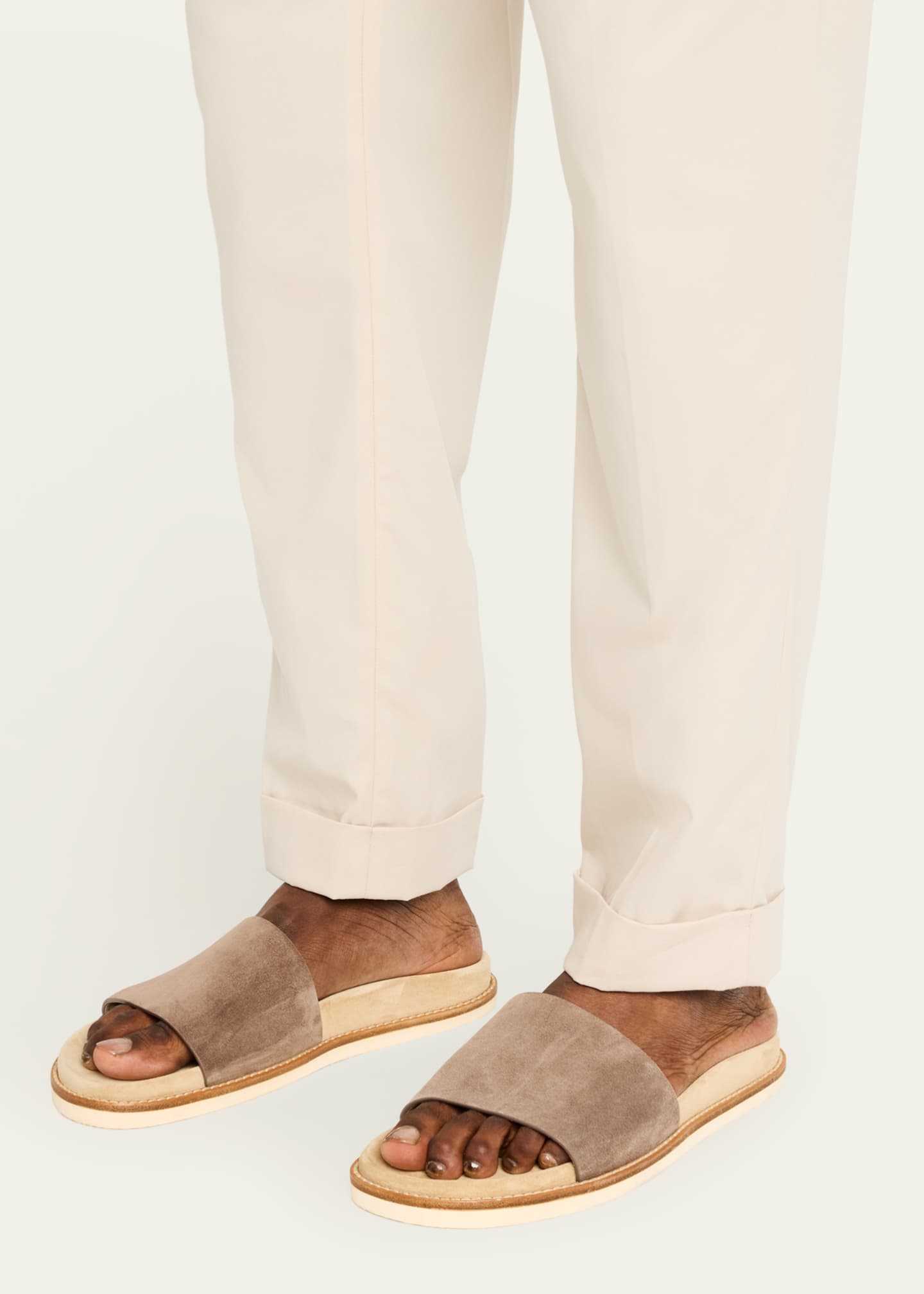 【関税込み】BRUNELLO CUCINELLI Monile' suede slides Brunello Cucinelli Monili Detailings Suede Slides | Sendegaro IT