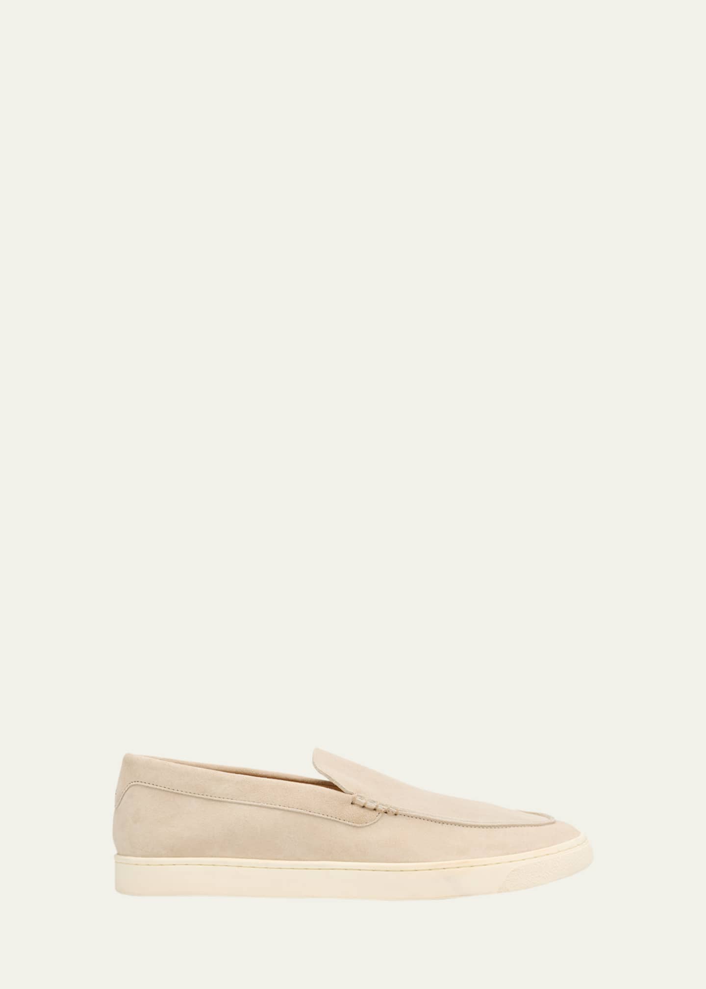 Brunello Cucinelli Men's Hybrid Venetian Suede Slip-Ons Image 1 of 6