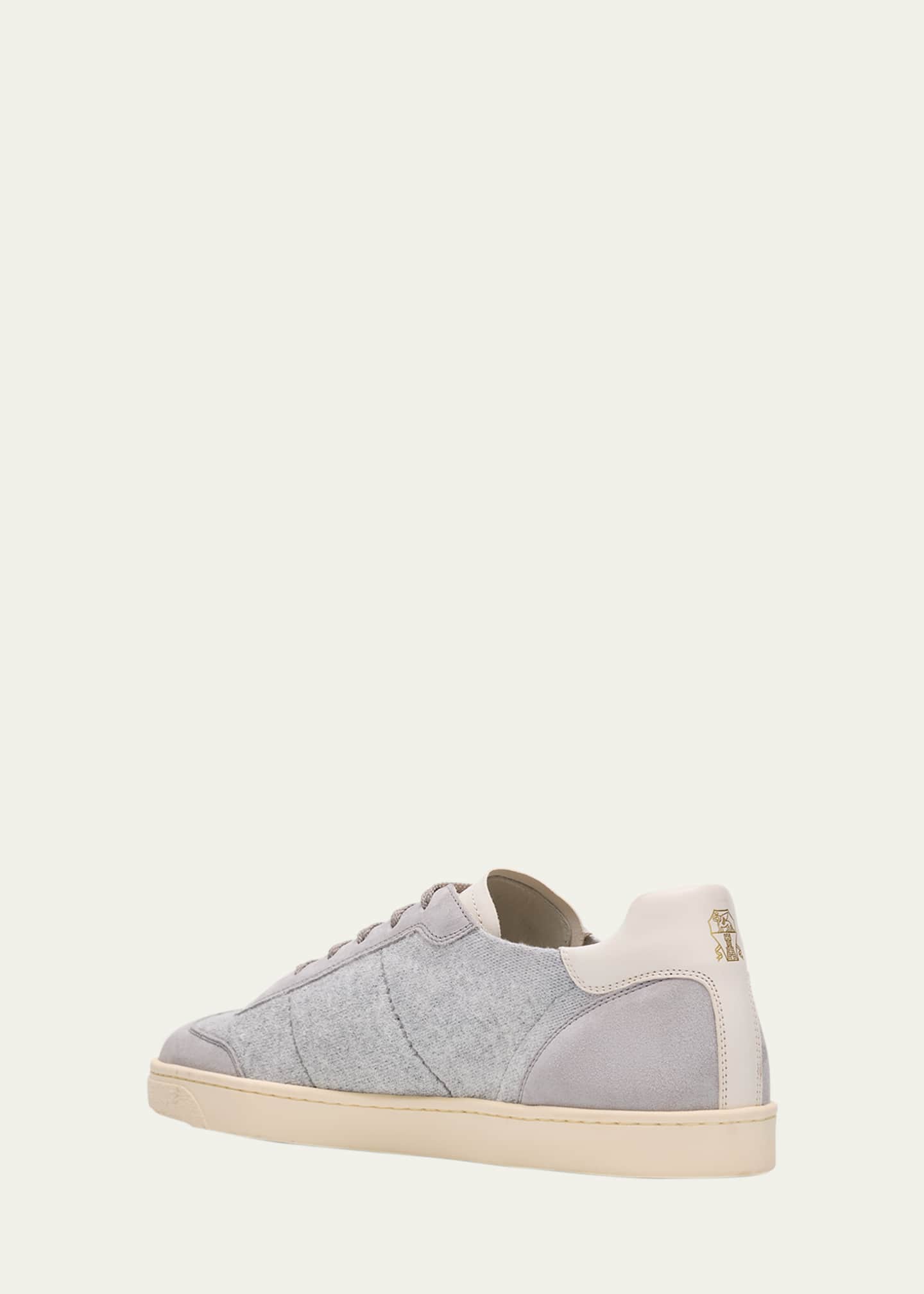 Brunello Cucinelli Men's Knit T-Toe Sneakers Image 4 of 6