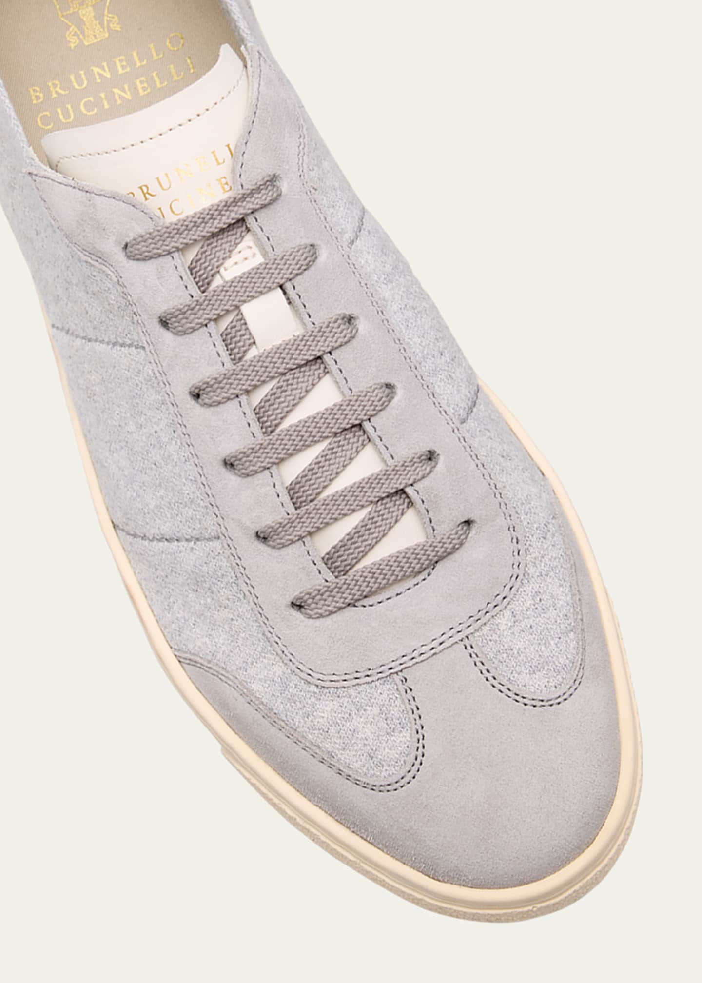 Brunello Cucinelli Men's Knit T-Toe Sneakers Image 5 of 6