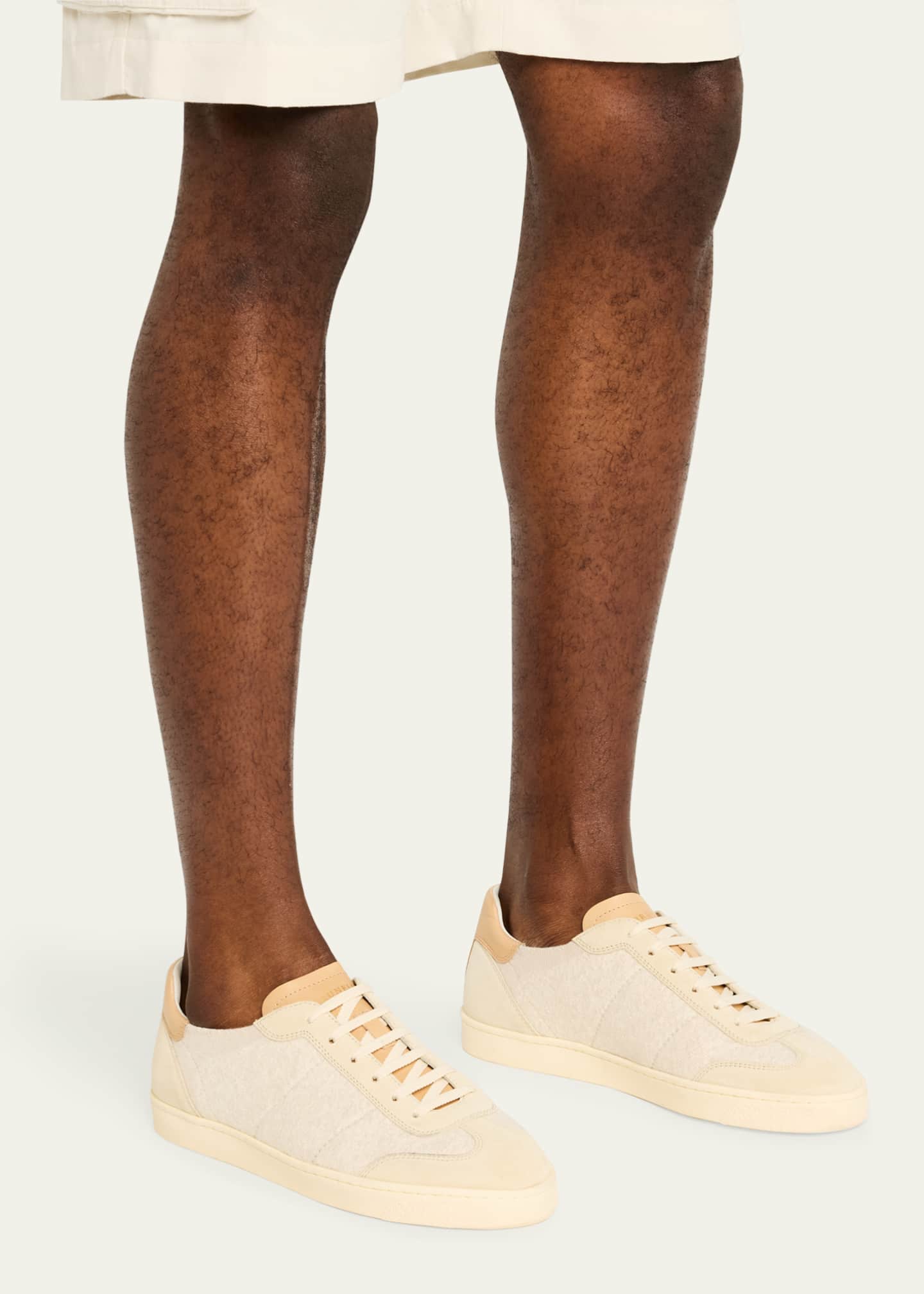 Brunello Cucinelli Men's Knit T-Toe Sneakers Image 2 of 6