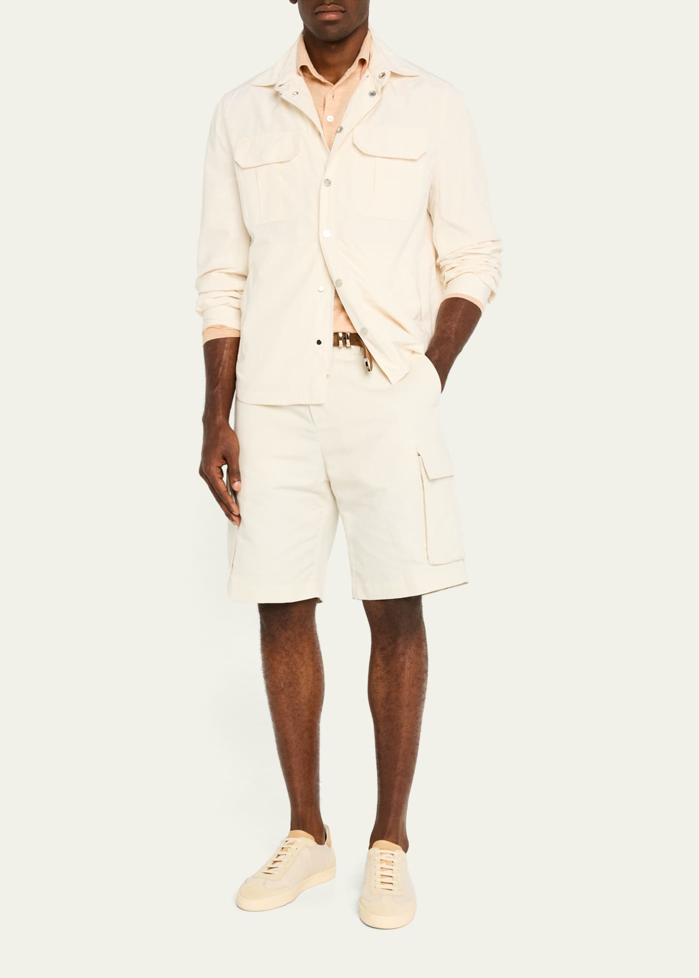 Brunello Cucinelli Men's Knit T-Toe Sneakers Image 3 of 6
