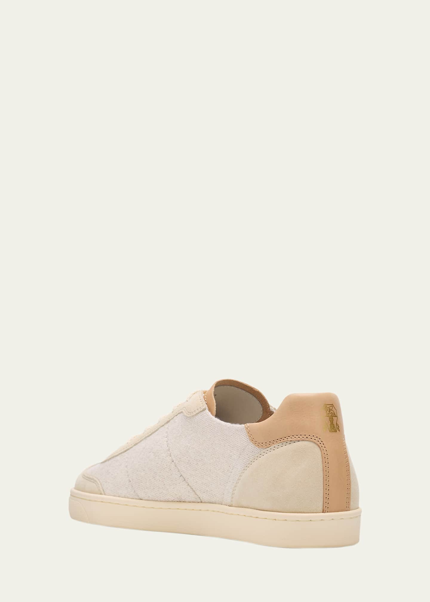 Brunello Cucinelli Men's Knit T-Toe Sneakers Image 4 of 6