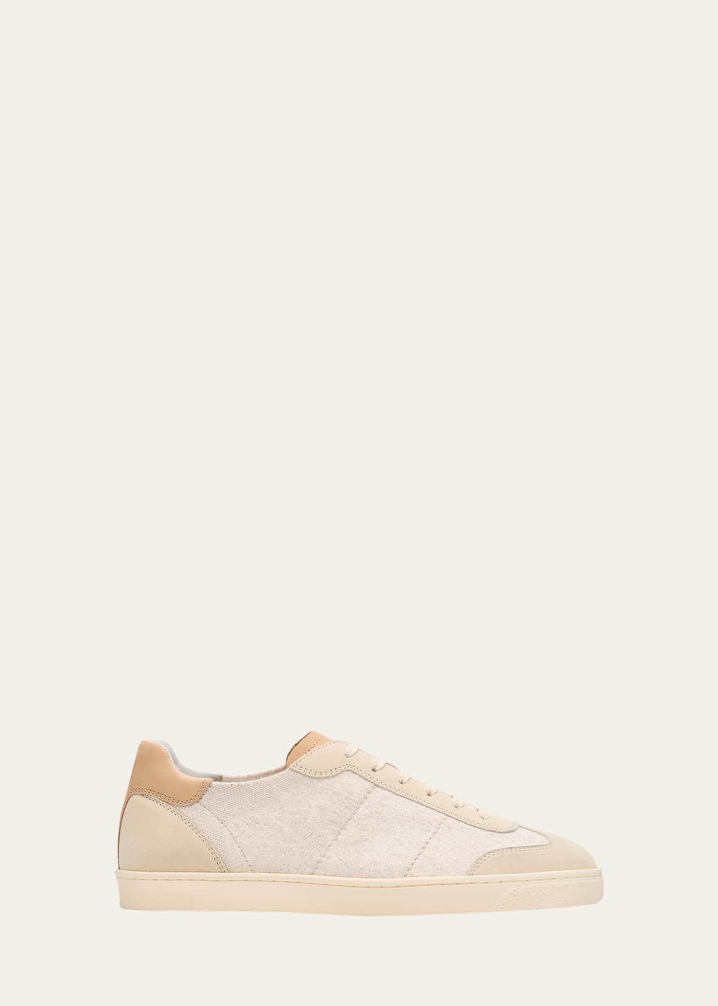 Brunello Cucinelli Men's Knit T-Toe Sneakers Image 1 of 6