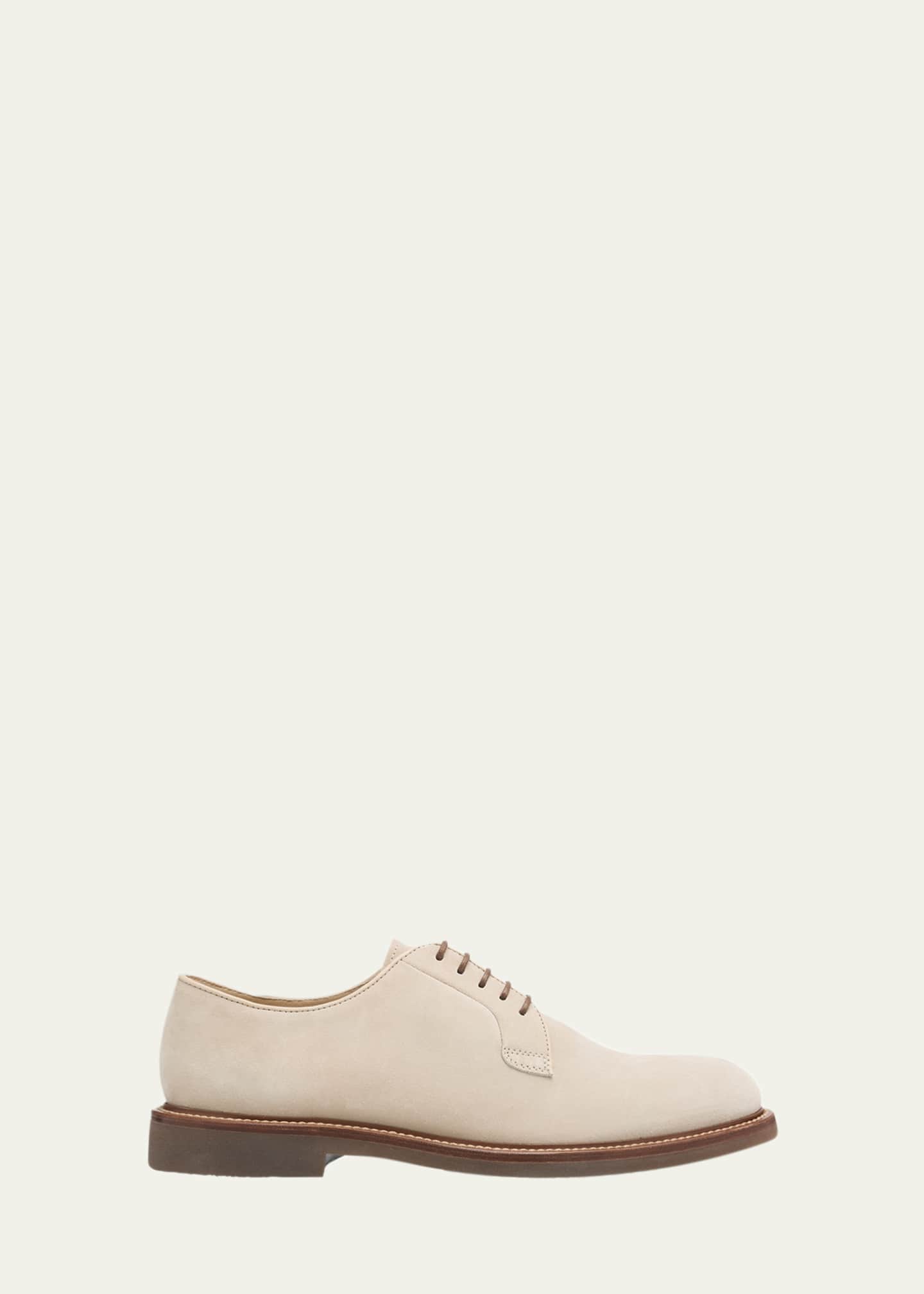 Brunello Cucinelli Men's Suede Derby Shoes Image 1 of 6