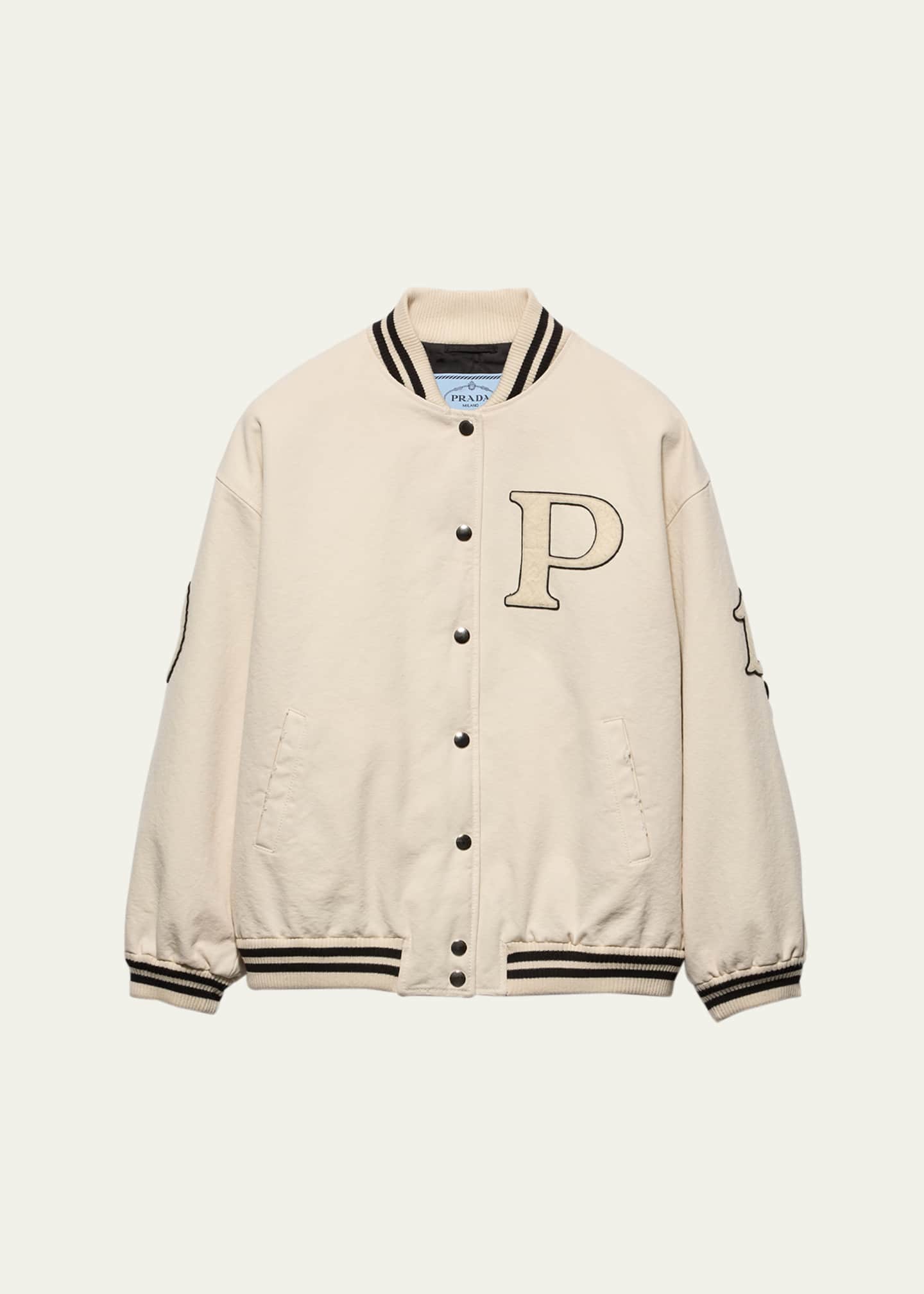 【関税&送料込】Prada Canvas Oversize Bomber Jacket Prada Canvas Old Oversized Bomber Jacket - Bergdorf Goodman