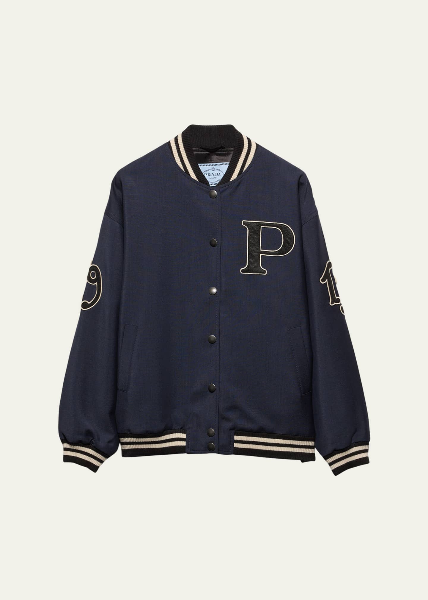 Prada Oversized Kid Mohair Bomber Jacket Image 1 of 4