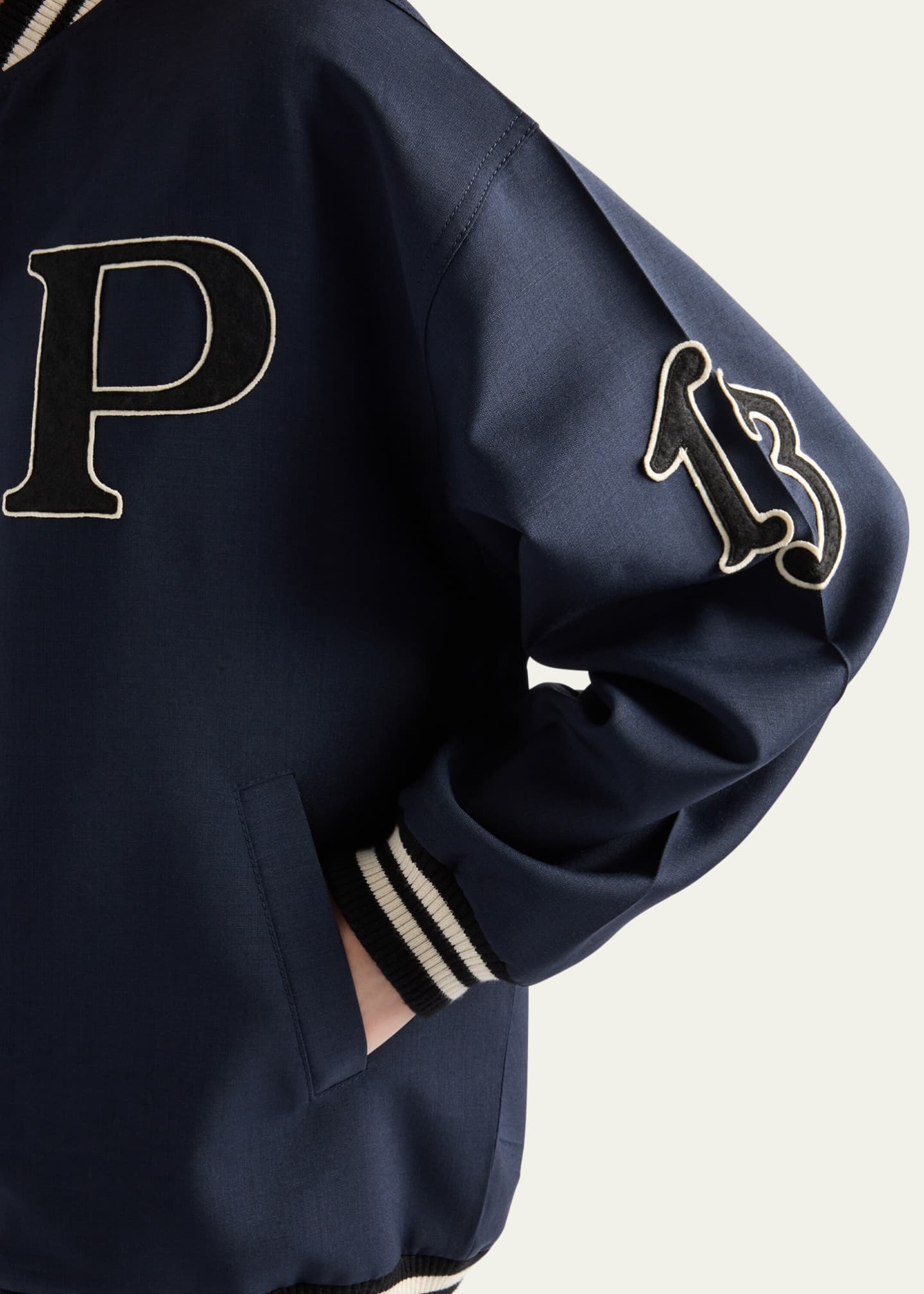 Prada Oversized Kid Mohair Bomber Jacket Image 4 of 4