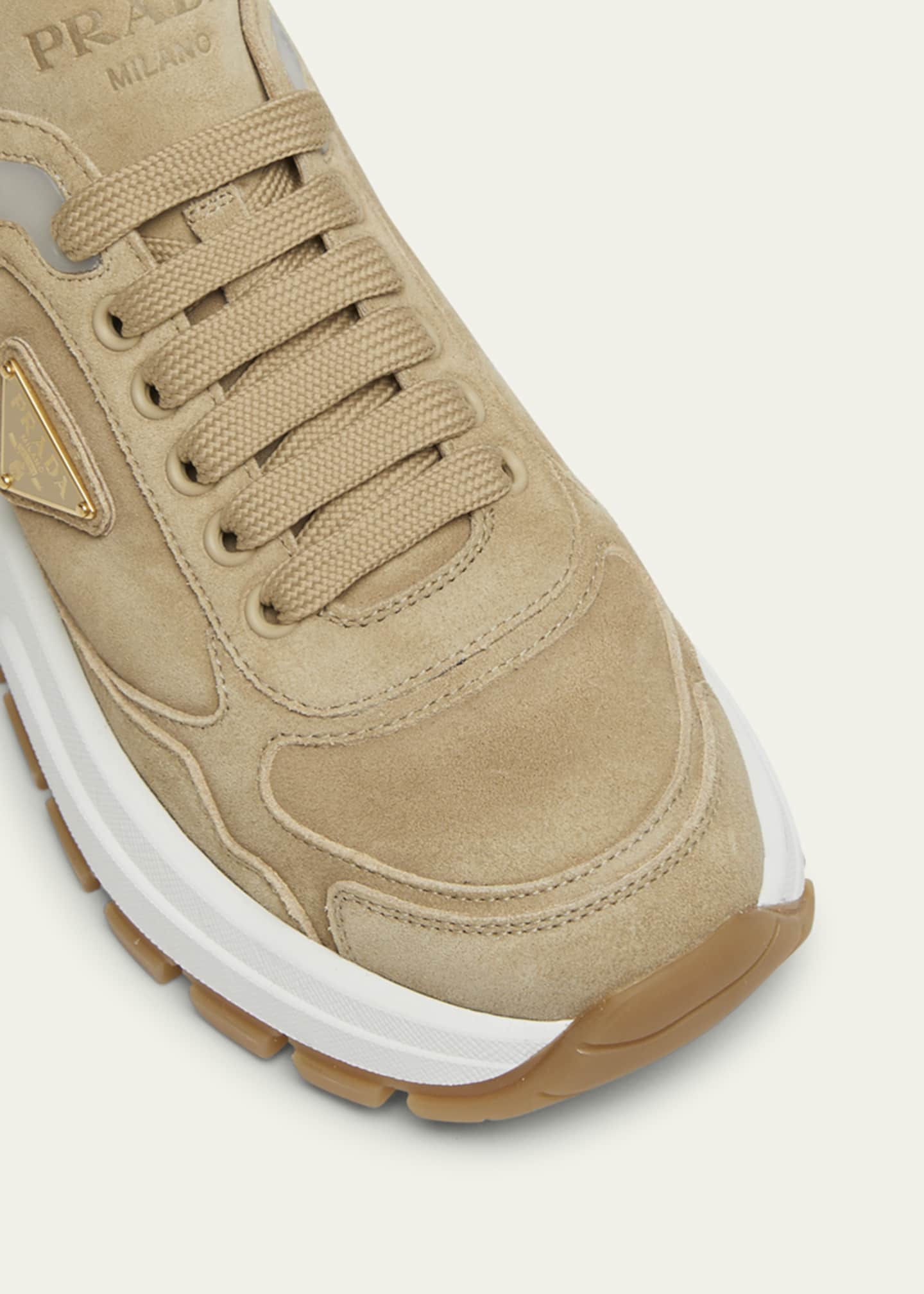 Prada Prax 01 Suede Logo Runner Sneakers Image 3 of 3
