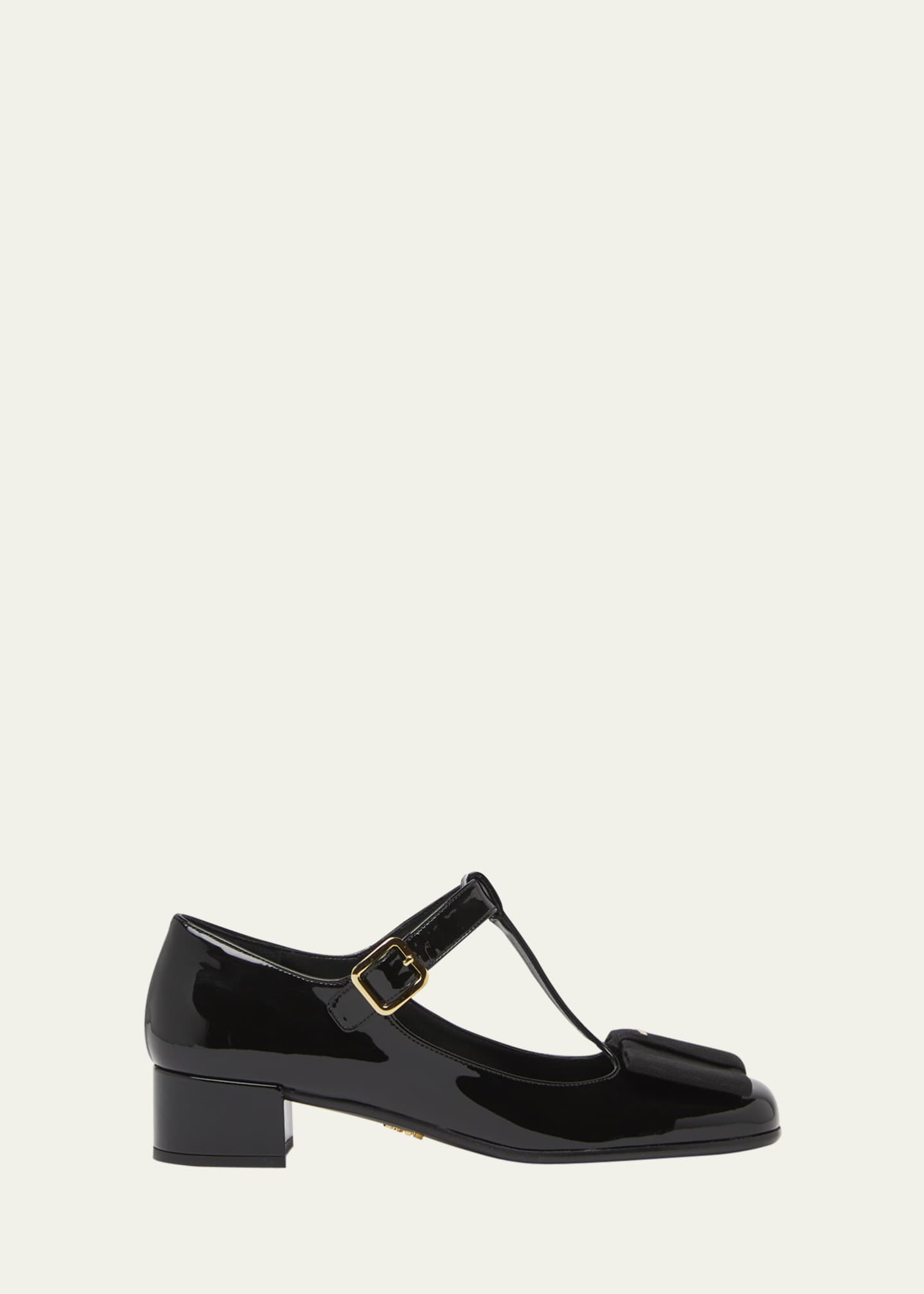 Prada Vernice Patent Bow Mary Jane Pumps - Bergdorf Goodman