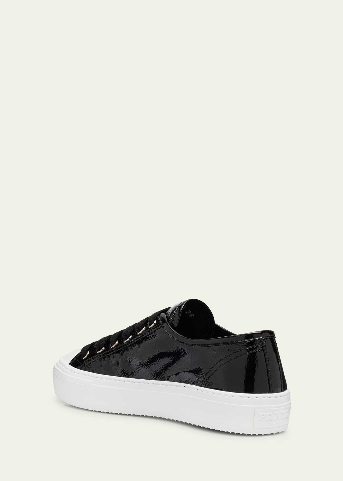 Prada Smash Naplak Leather Triangle Logo Low-Top Sneakers Image 4 of 6