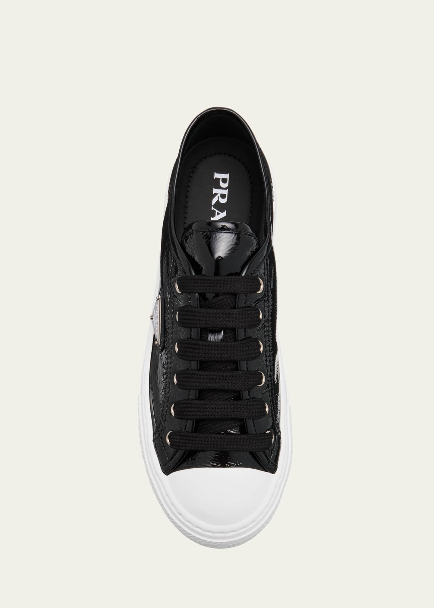 Prada Smash Naplak Leather Triangle Logo Low-Top Sneakers Image 6 of 6