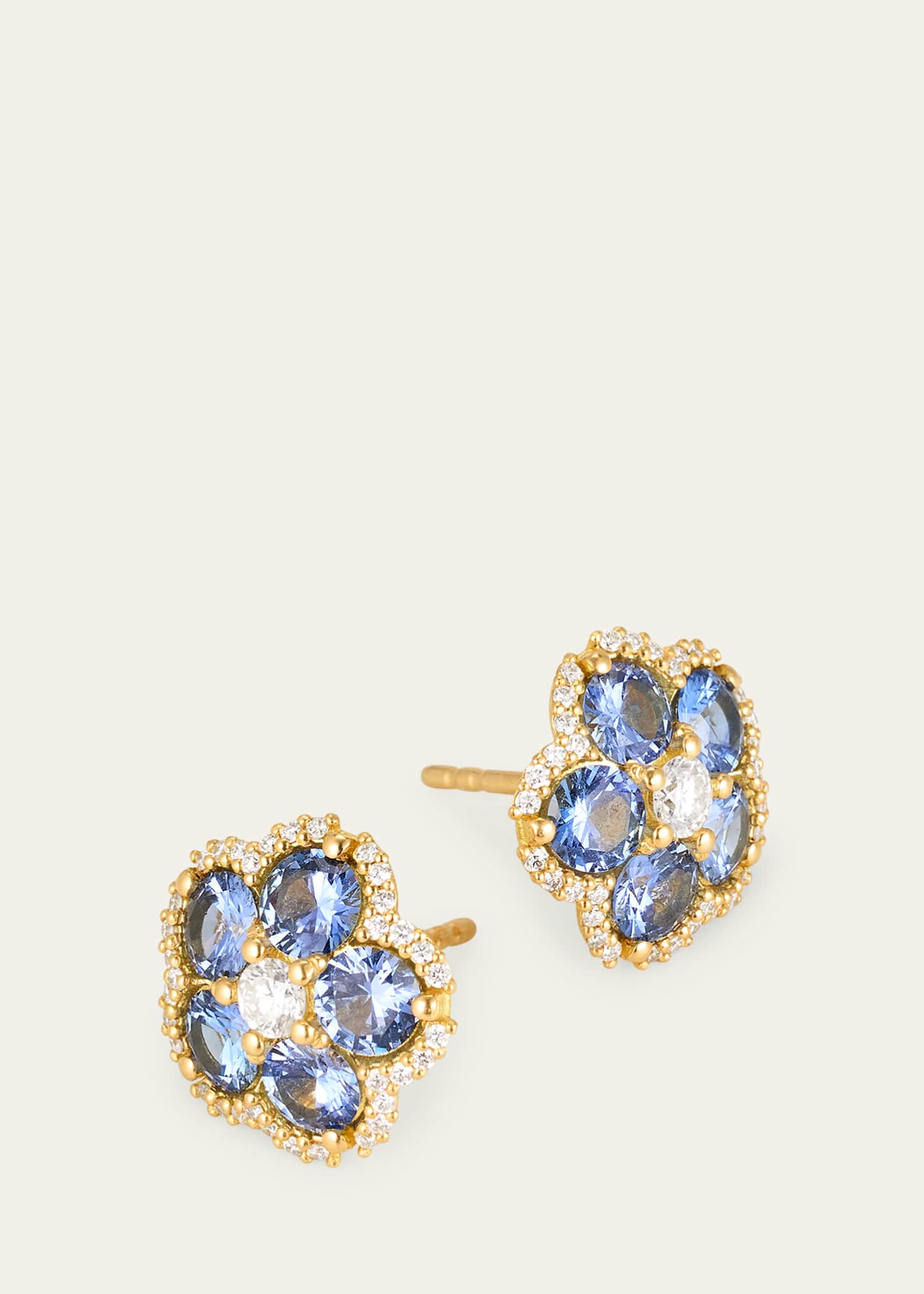 Paul Morelli Wild Child Sapphire and Diamond Stud Earrings Image 3 of 4
