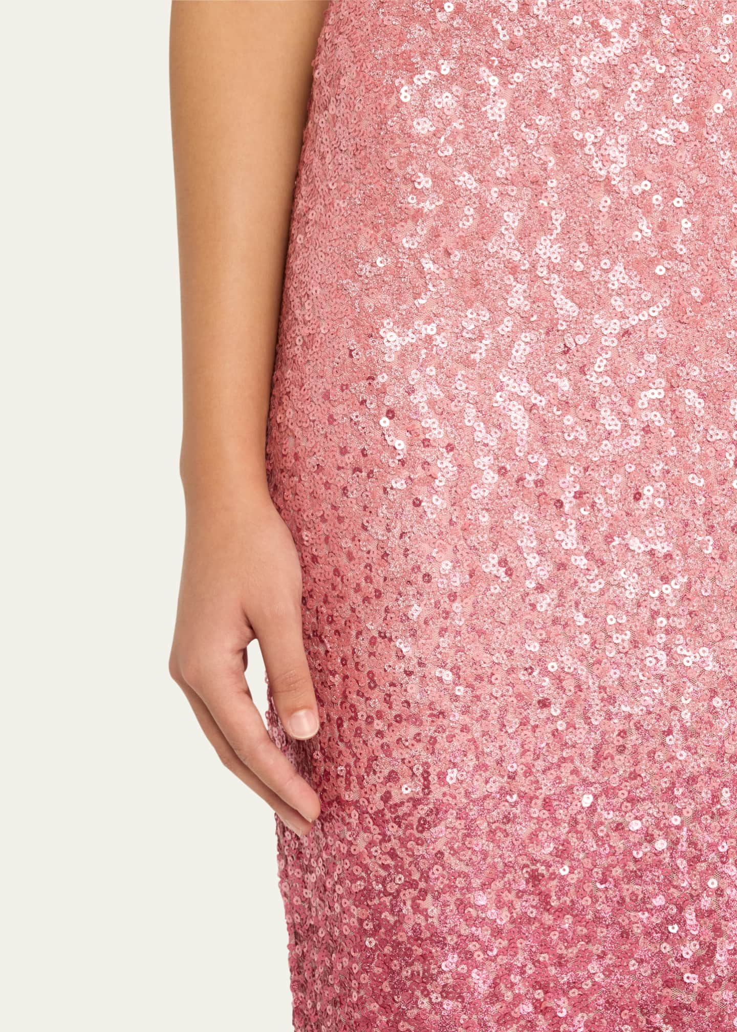 Stasia Sequin Winding Bow Midi Dress