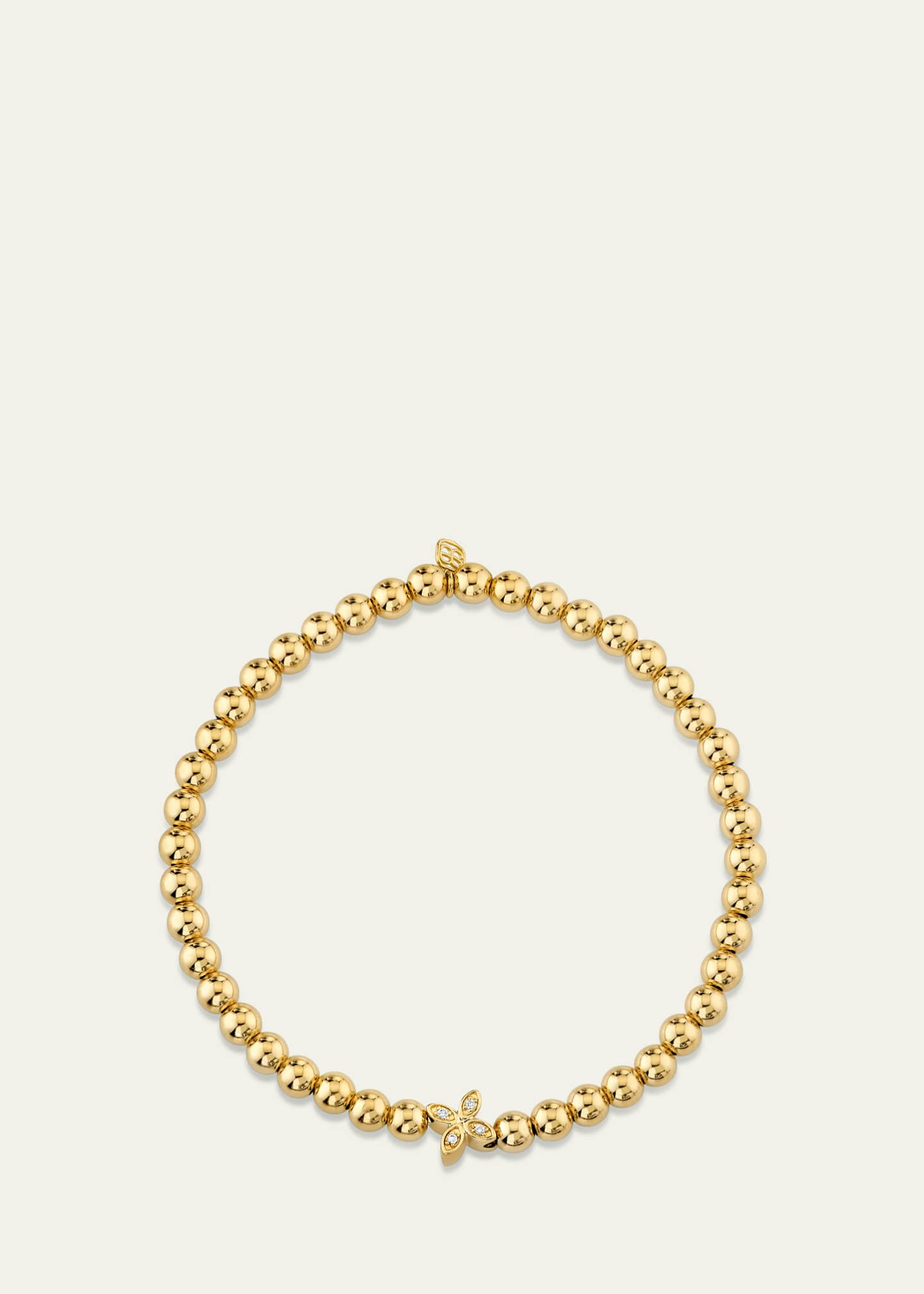 Sydney Evan 14K Yellow Gold Small Marquis Eye Bead Bracelet Image 2 of 2