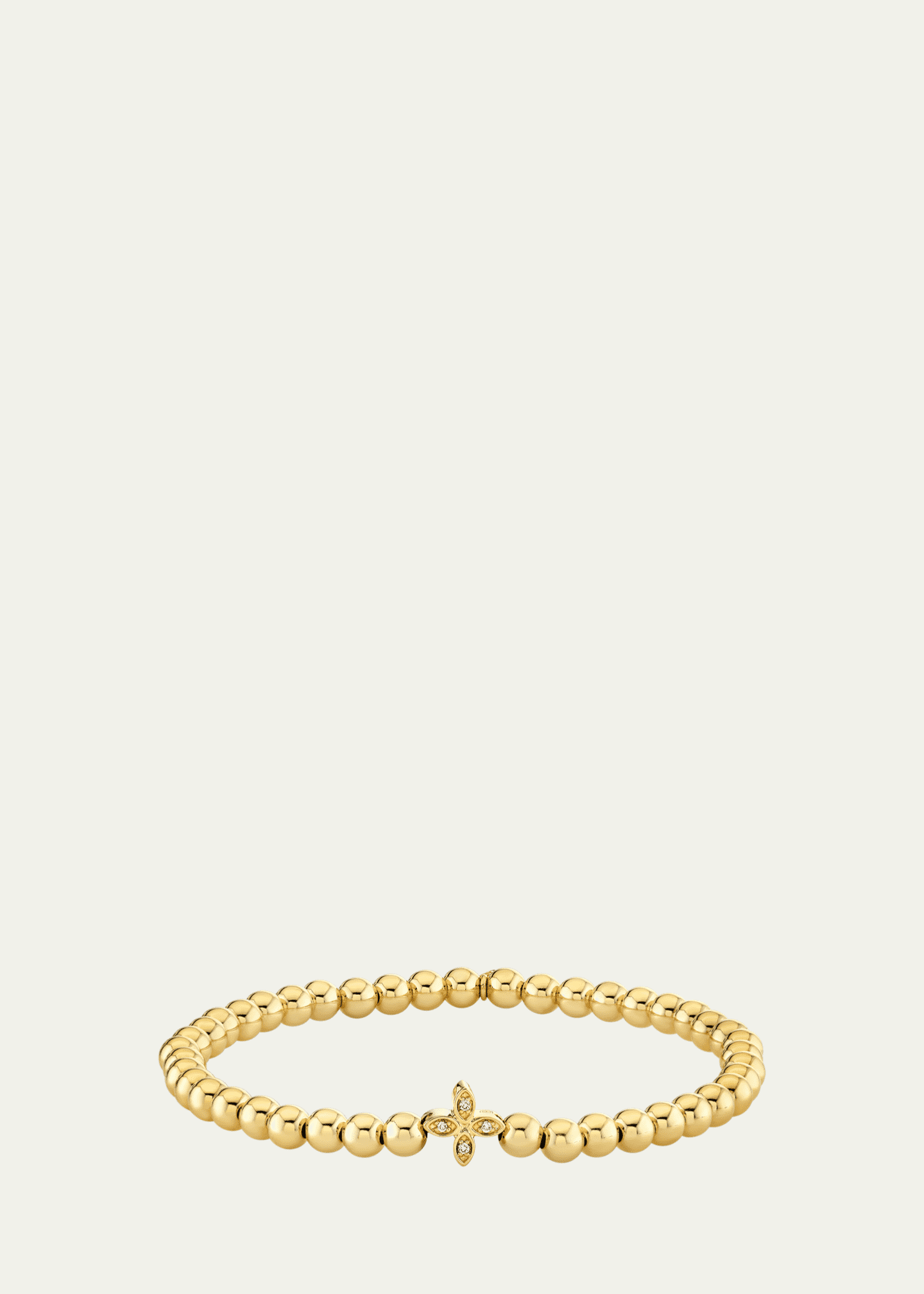 Sydney Evan 14K Yellow Gold Small Marquis Eye Bead Bracelet Image 1 of 2