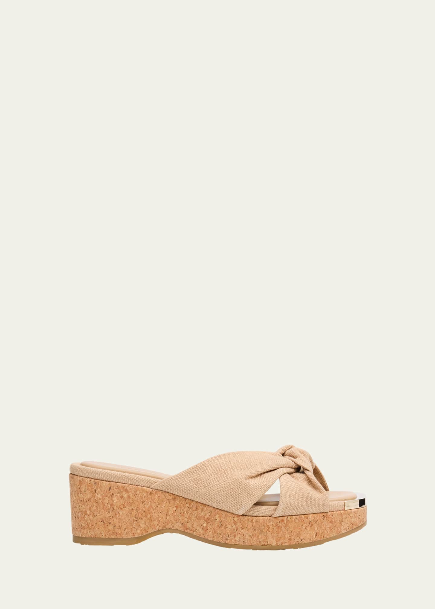 SALE!!Jimmy Choo★AVENUE AVENUE 85 | Biscuit Nappa Leather Mules | Summer Collection