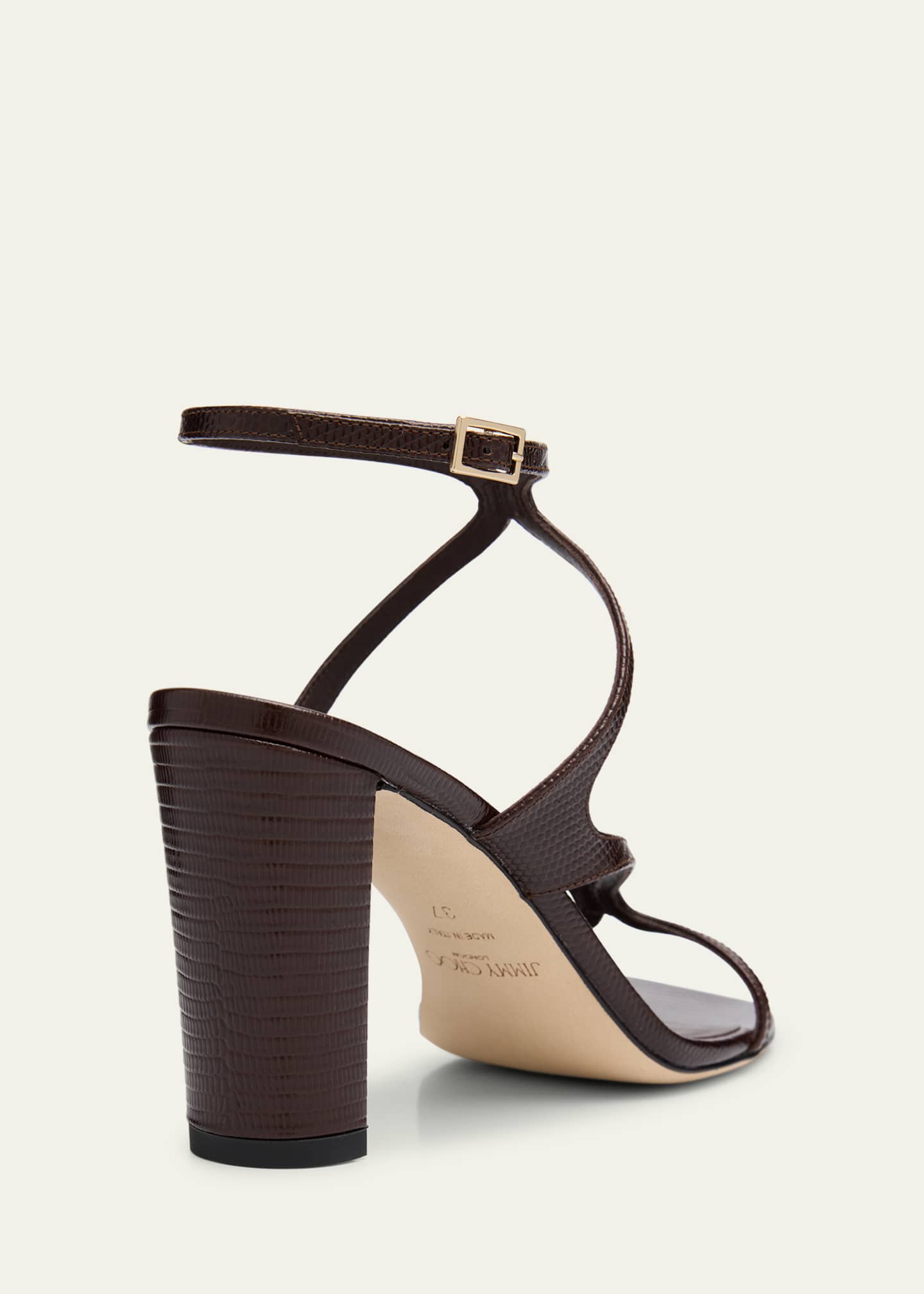 サンダル・ミュール Jimmy Choo Azie Sandals In Lizard-Embossed Leather Jimmy Choo Azie 85 Lizard-Embossed Leather Sandal – Bluefly