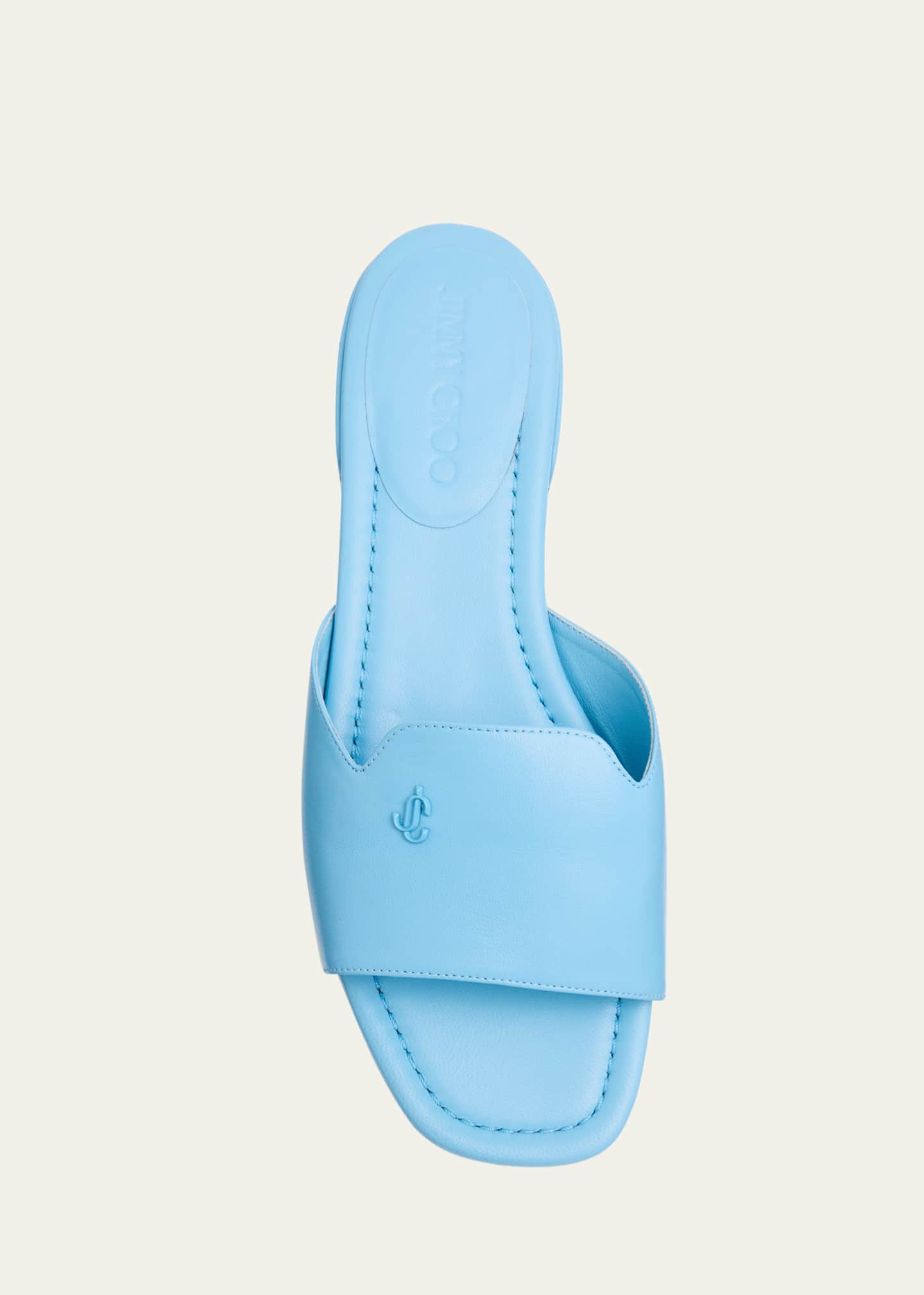 Jimmy Choo Dina Leather Flat Slide Style Image 6 of 6