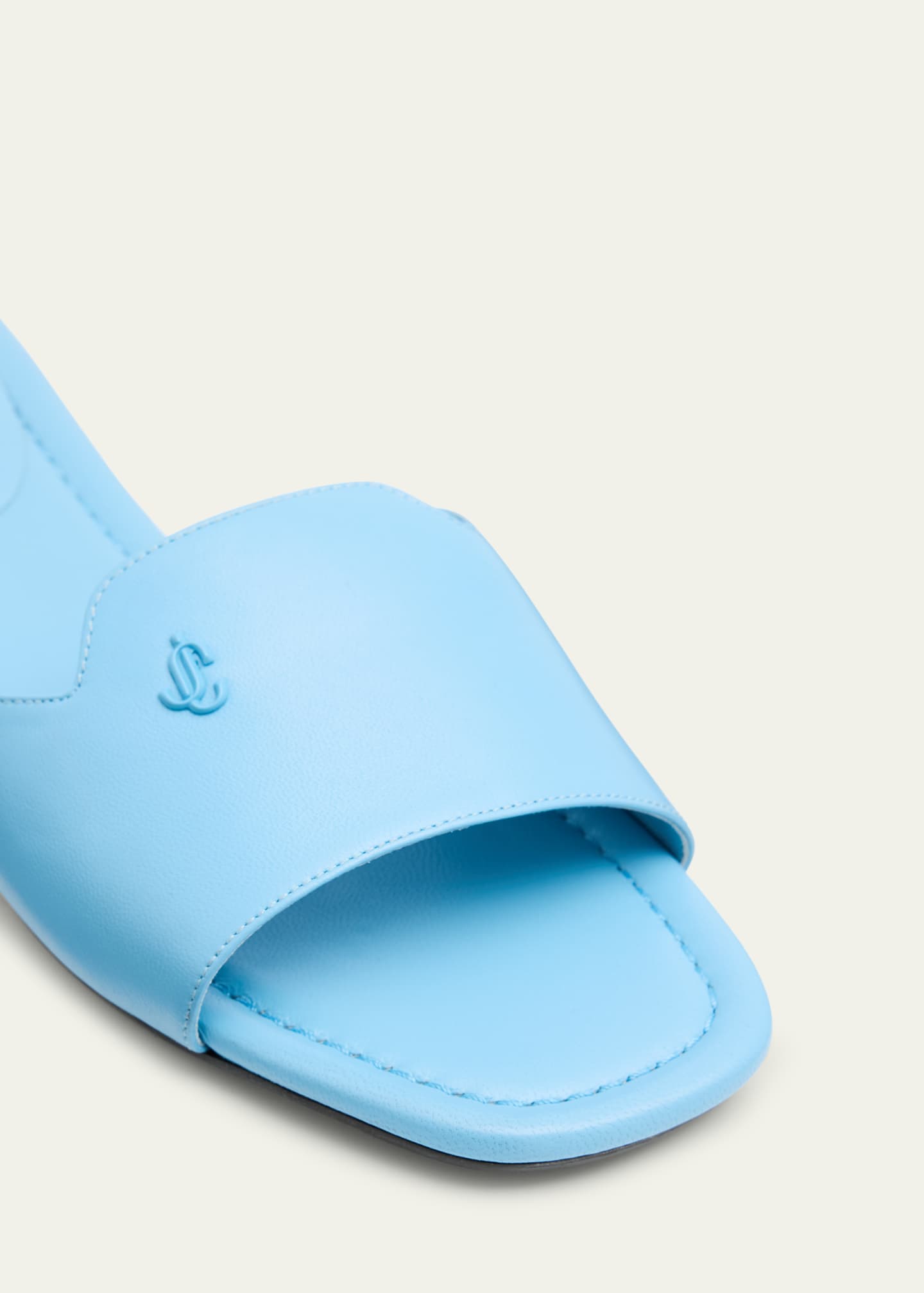 Jimmy Choo Dina Leather Flat Slide Style Image 5 of 6