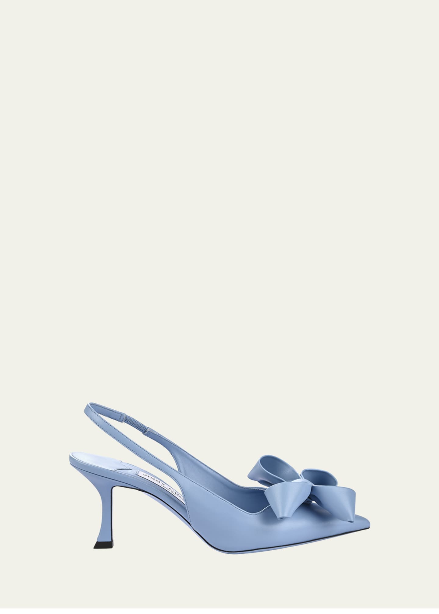 Jimmy Choo Staz Leather Bow Slingback Pumps