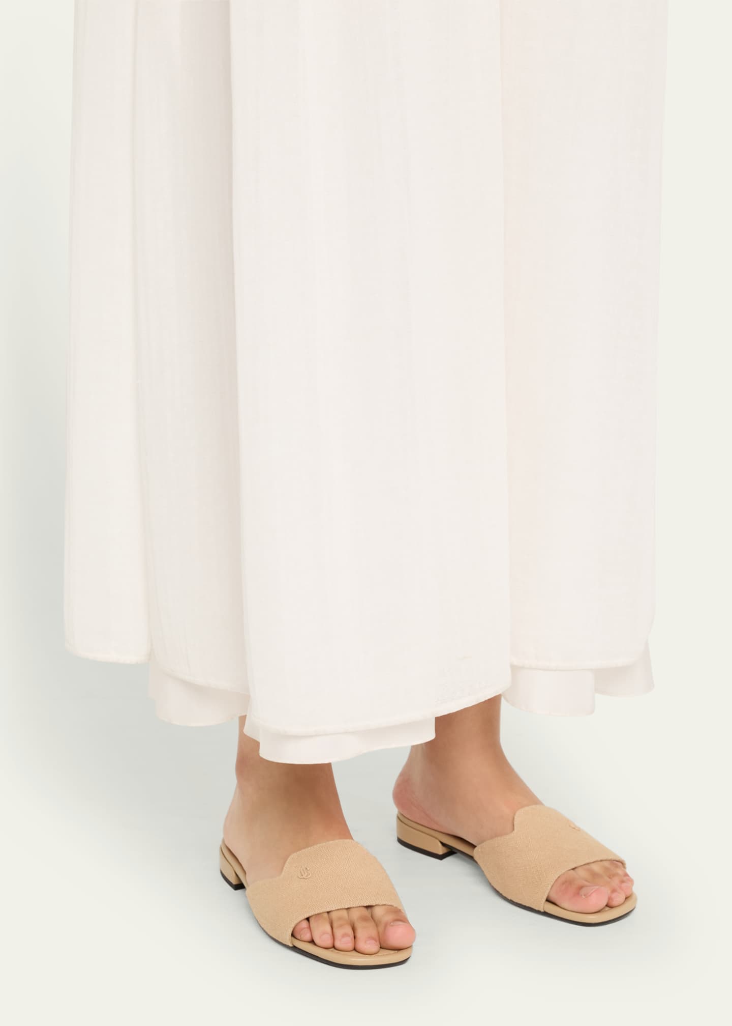 Jimmy Choo Dina Linen Flat Slide Style Image 2 of 6