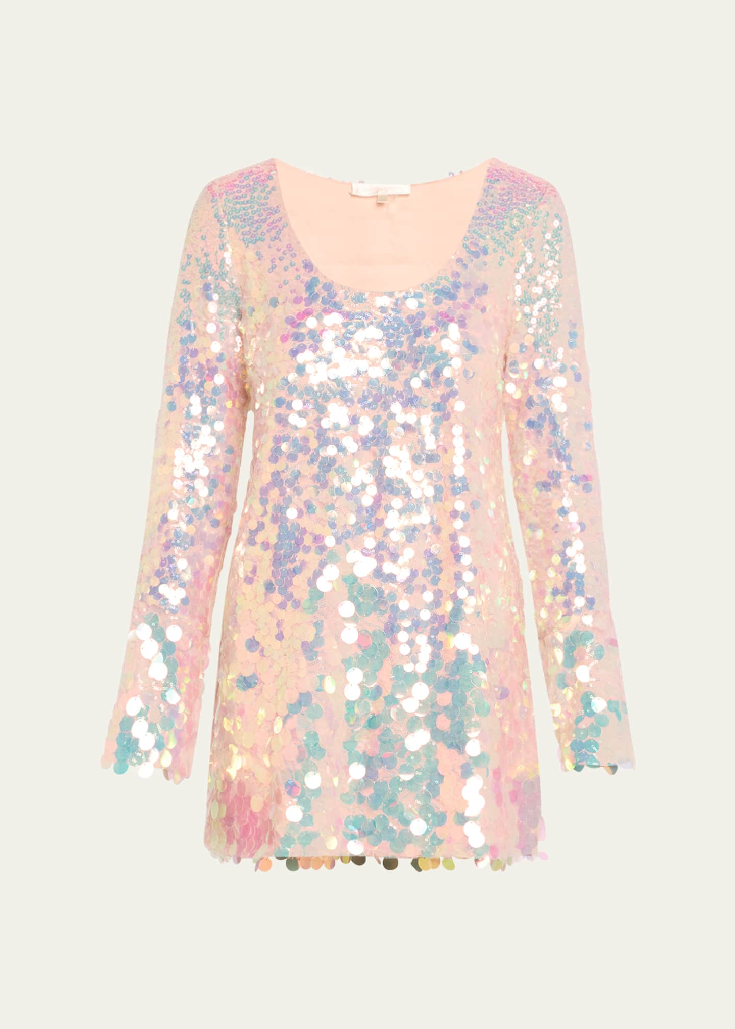 LoveShackFancy Risbo Sequined Mini Dress Image 1 of 5