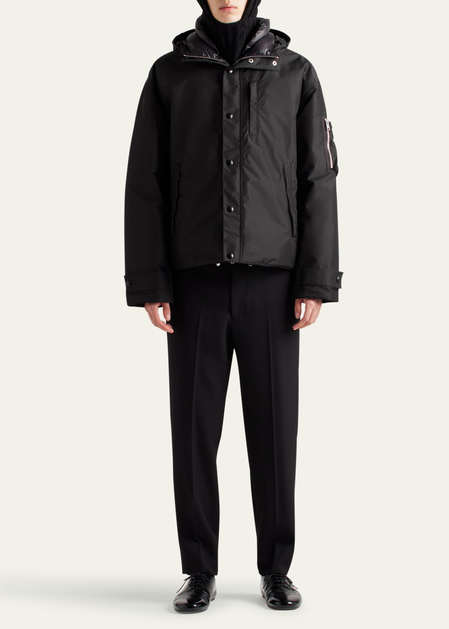 Prada Men's Tech Nylon Puffer Jacket Image 2 of 3