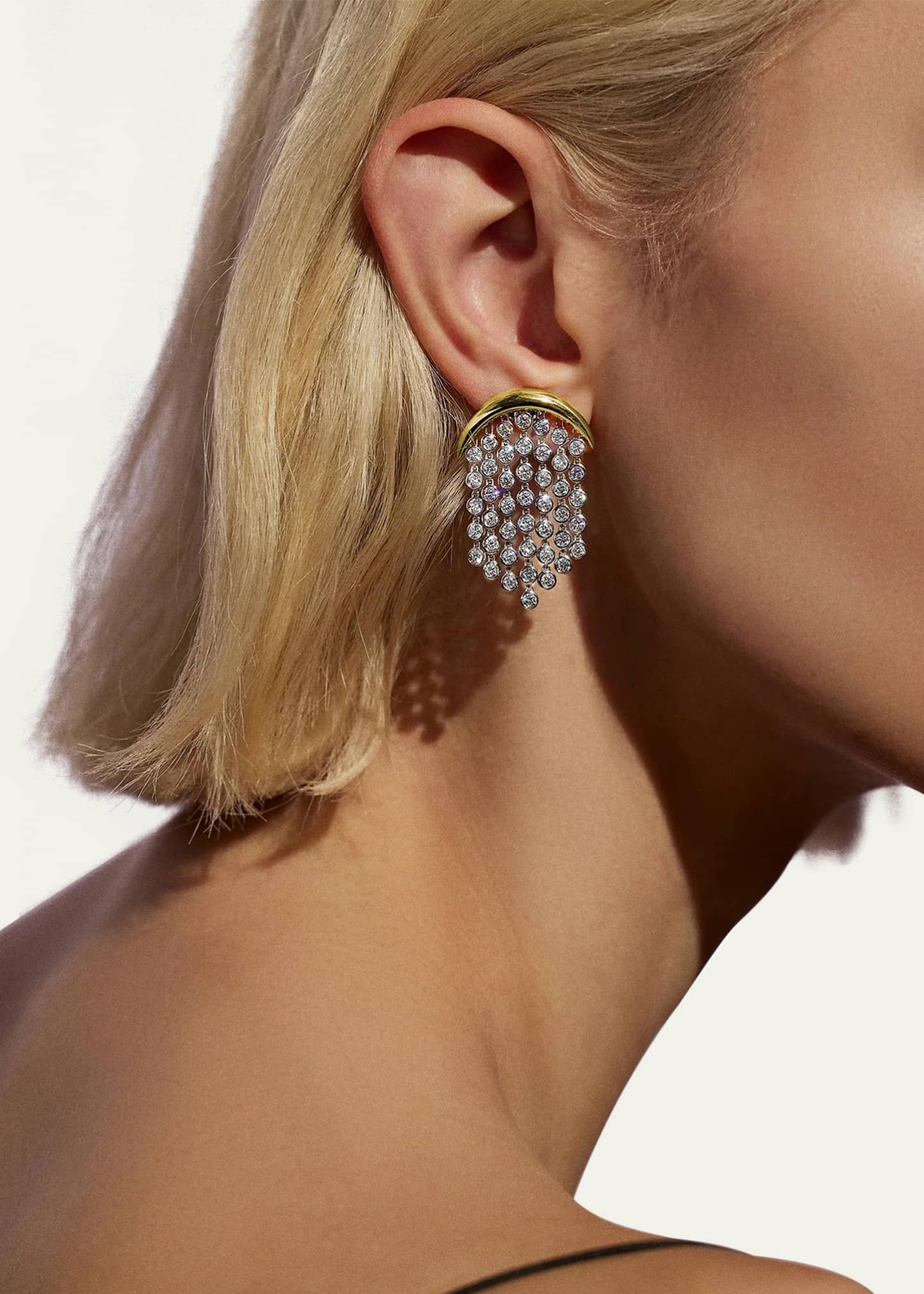 Emily P. Wheeler 18K Gold Fringe Diamond Earrings Image 2 of 2