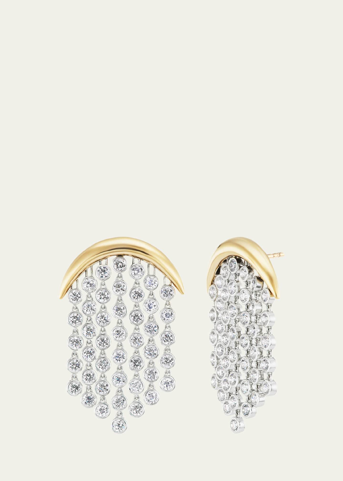 Emily P. Wheeler 18K Gold Fringe Diamond Earrings Image 1 of 2